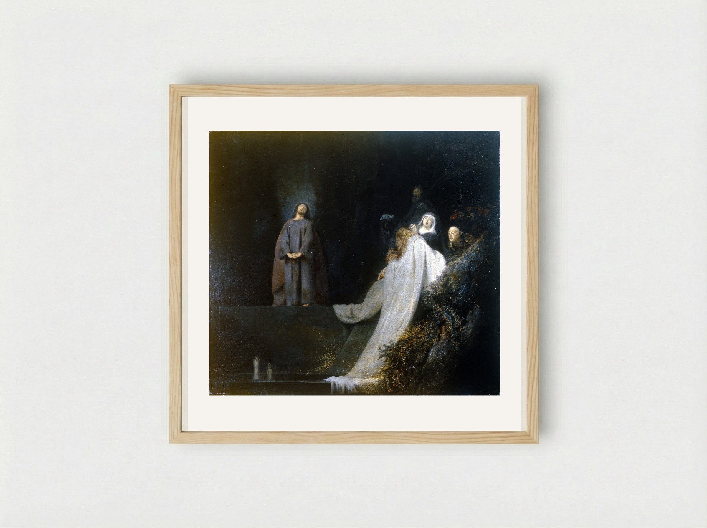 The Raising of Lazarus - Jan Lievens - Framed Print Wood