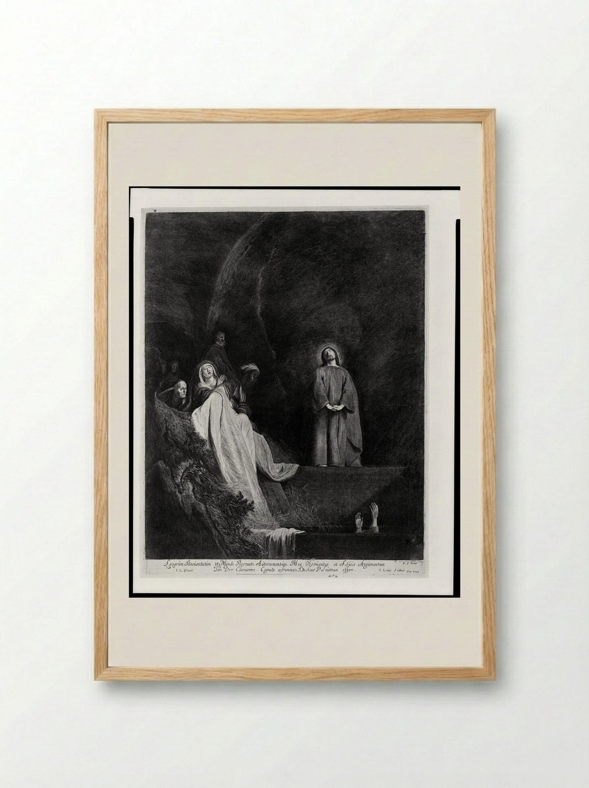 The Raising of Lazarus - Jacob Louÿs - Framed Print Wood