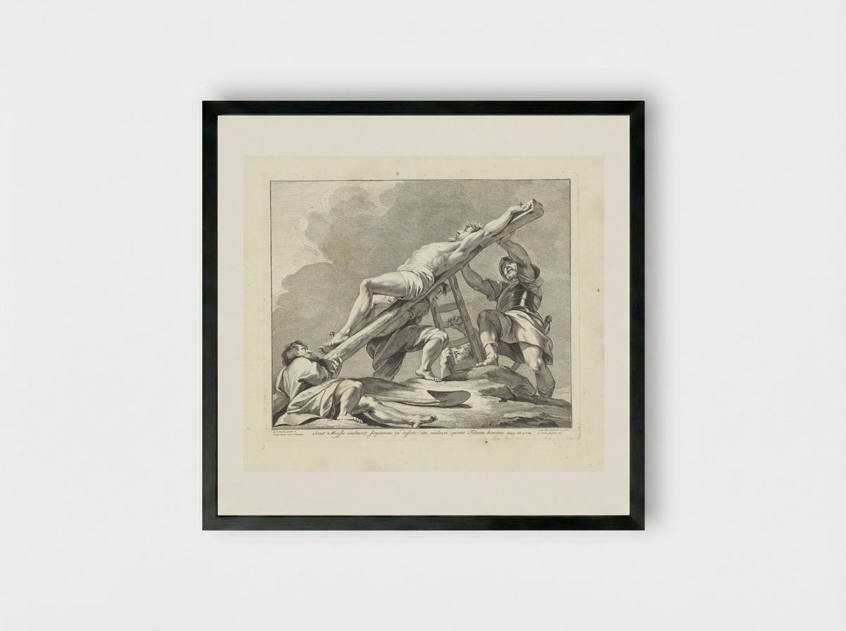 The Raising of the Cross - Jan Punt - Framed Print Black
