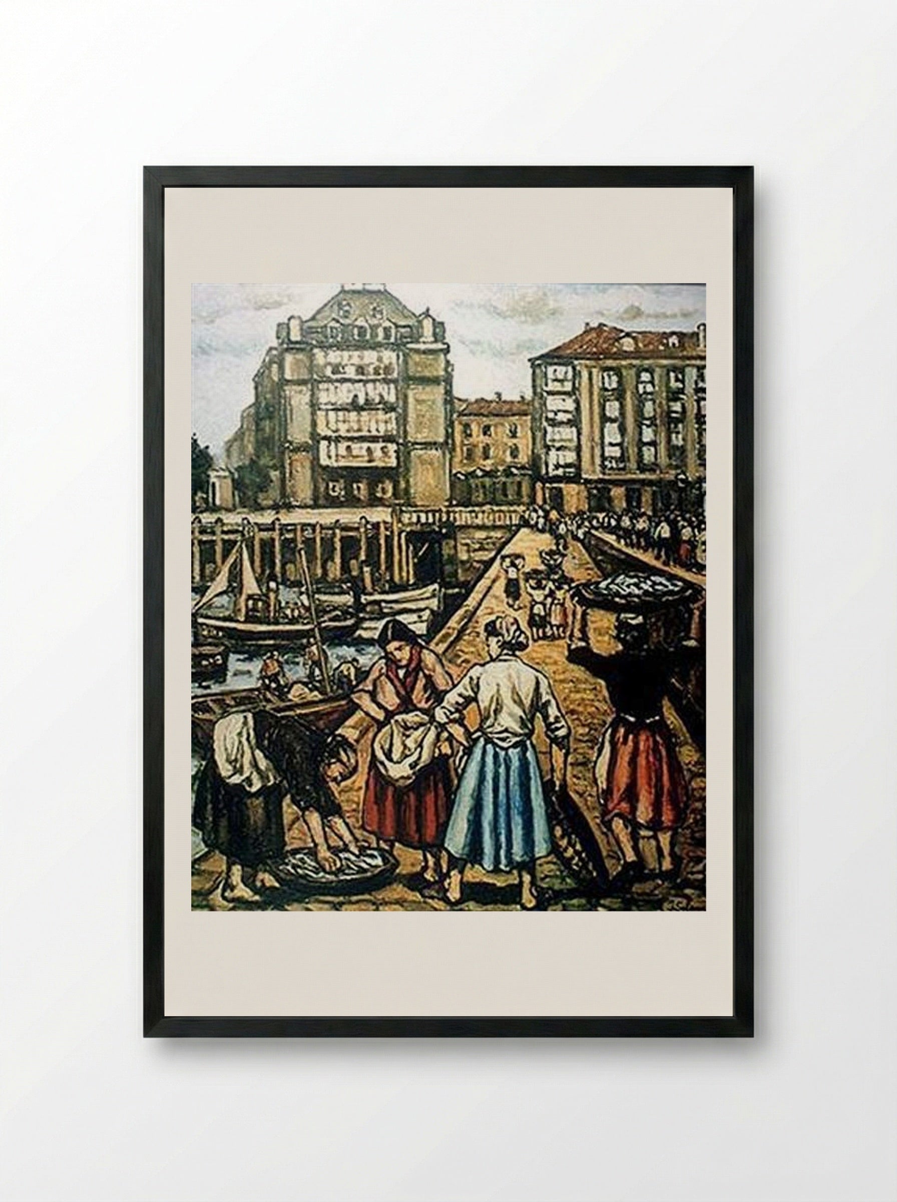 The Ramp at Puerto Chico - José Gutiérrez Solana - Framed Print Black