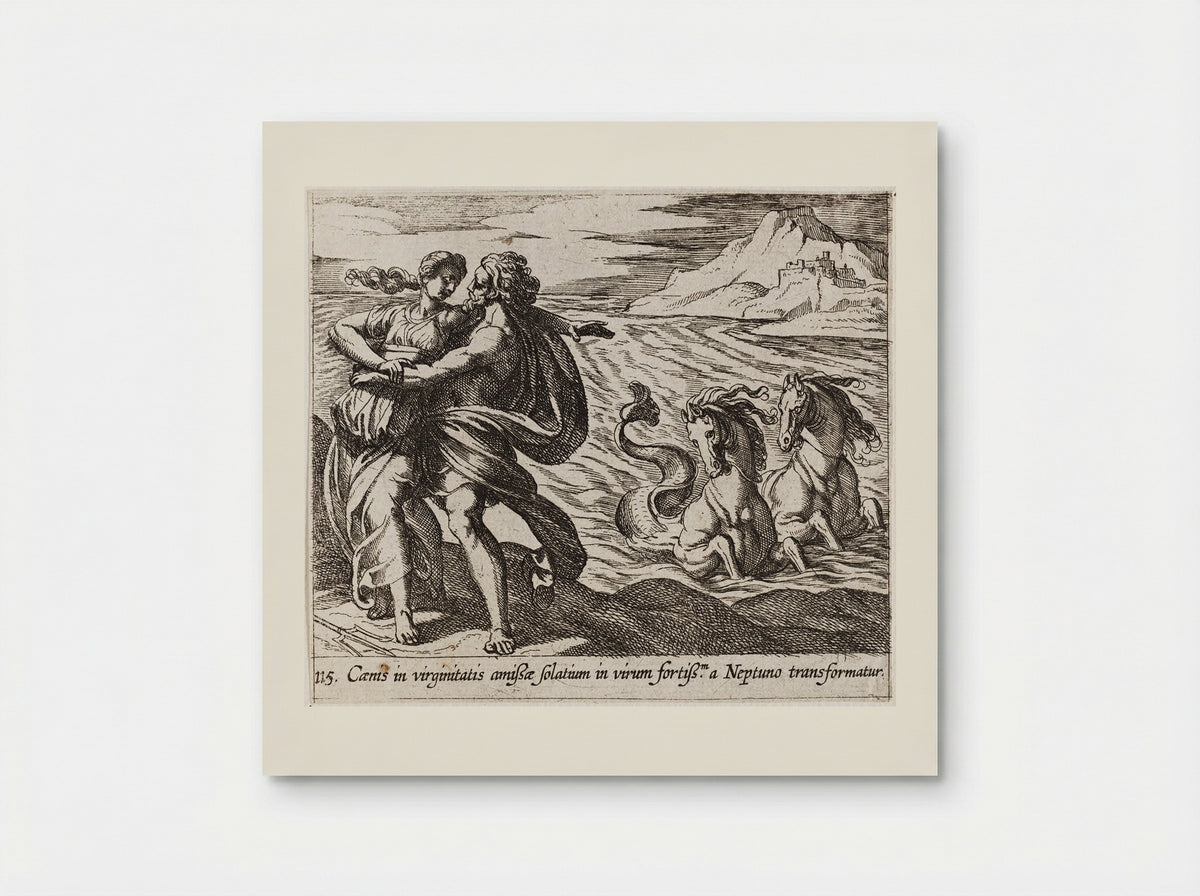 The Rape of Caenis - Antonio Tempesta - Poster