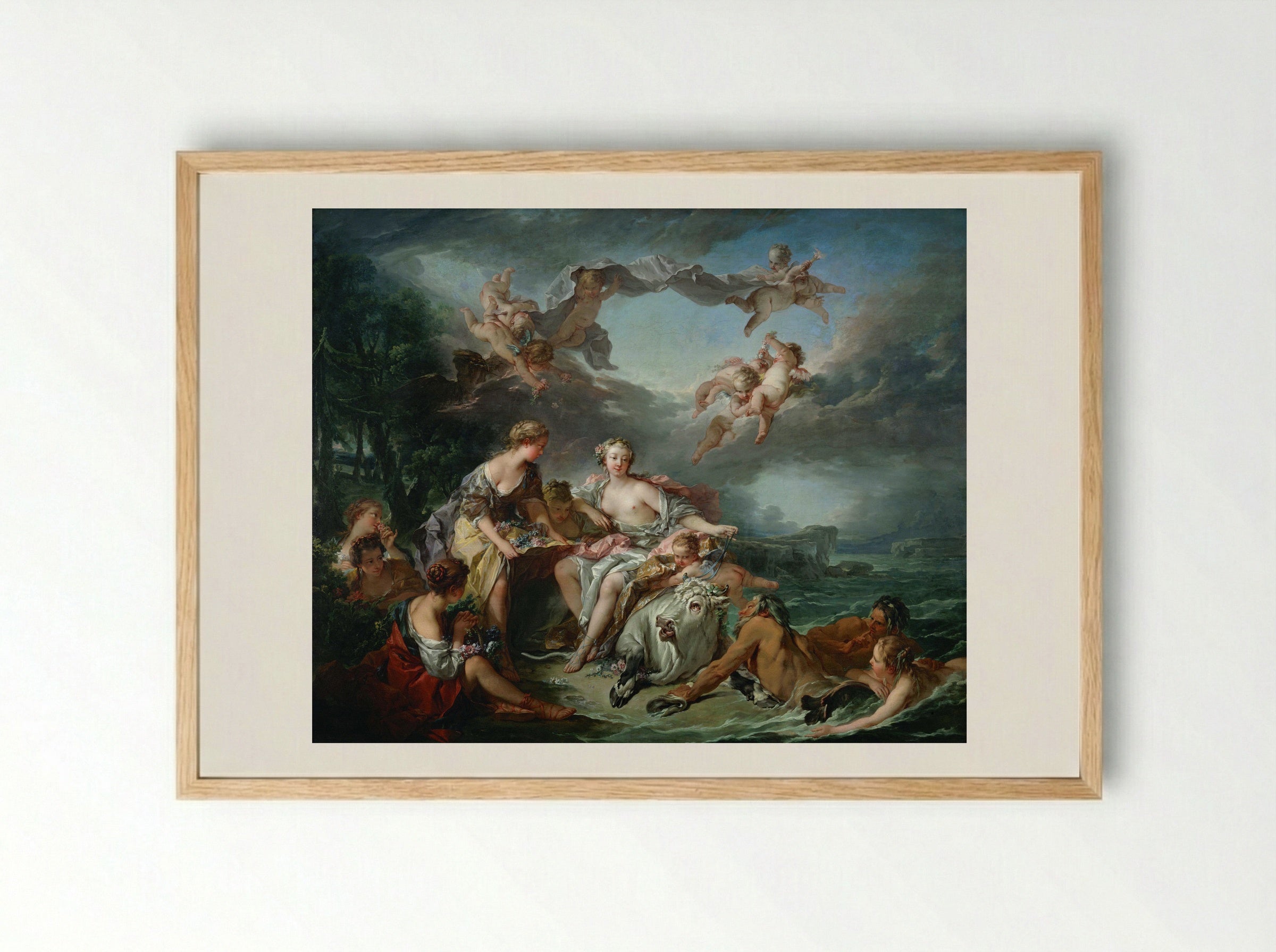 The Rape of Europa - François Boucher - Framed Print Wood