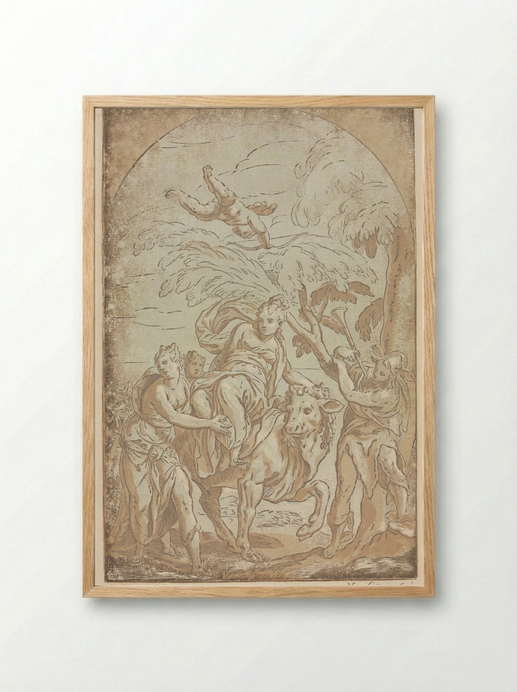 The Rape of Europa - Nicolas Le Sueur - Framed Print Wood