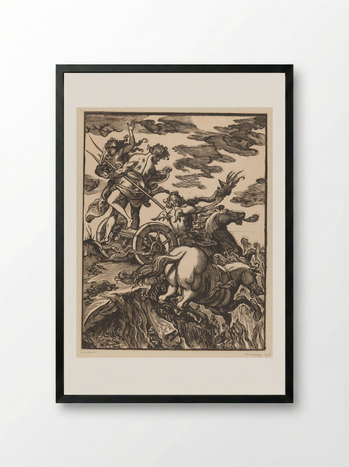 The Rape of Proserpina - Giuseppe Scolari - Framed Print Black