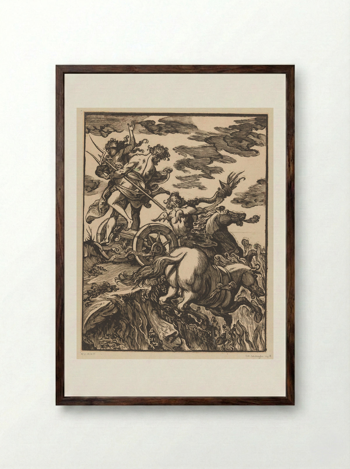The Rape of Proserpina - Giuseppe Scolari - Framed Print Dark Wood