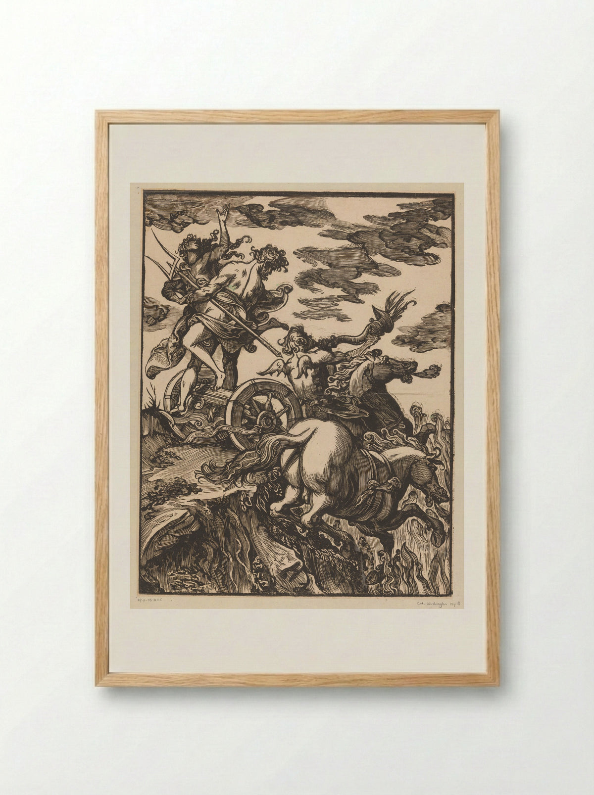 The Rape of Proserpina - Giuseppe Scolari - Framed Print Wood