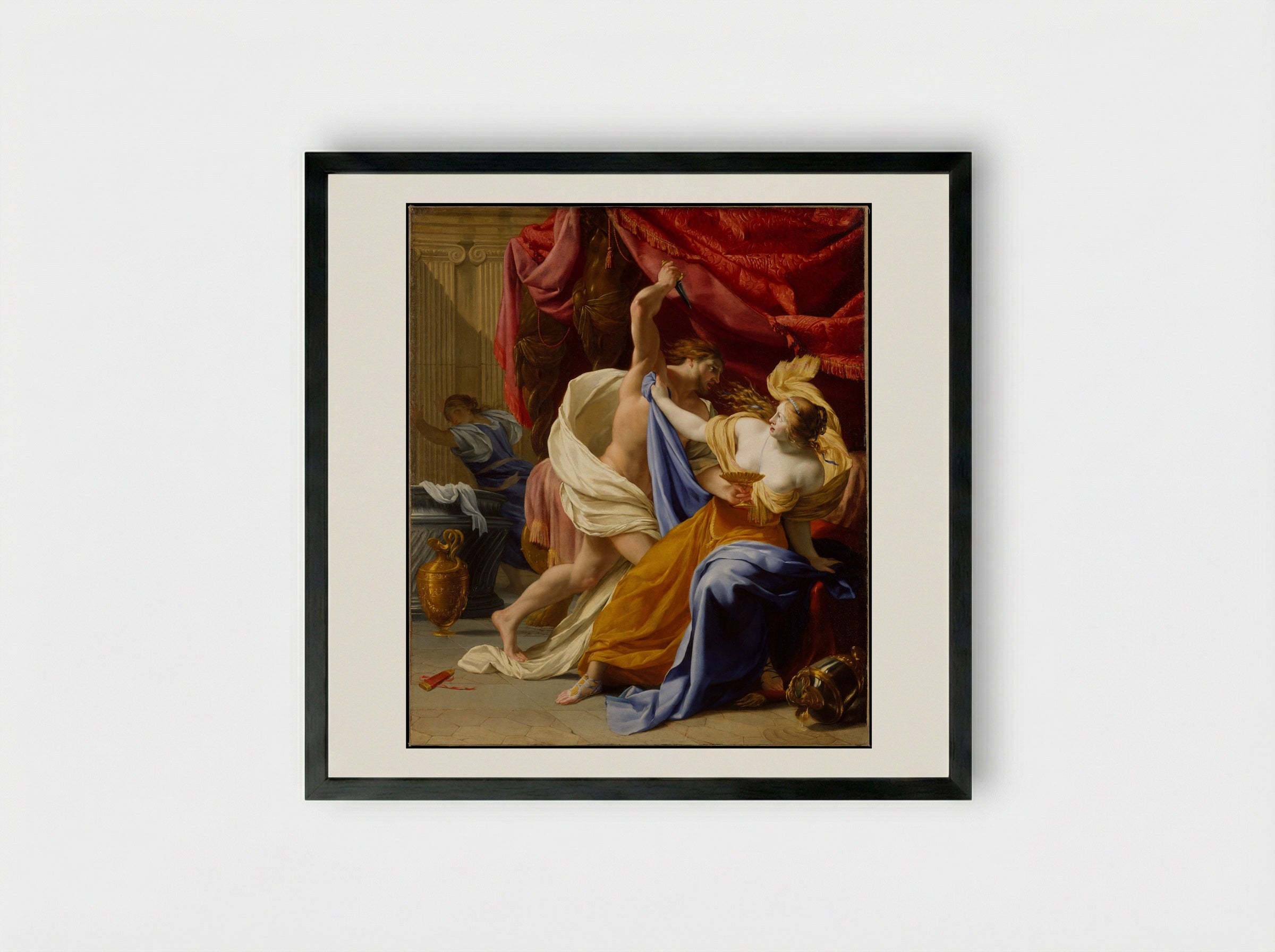 The Rape of Tamar - Eustache Le Sueur - Framed Print Black
