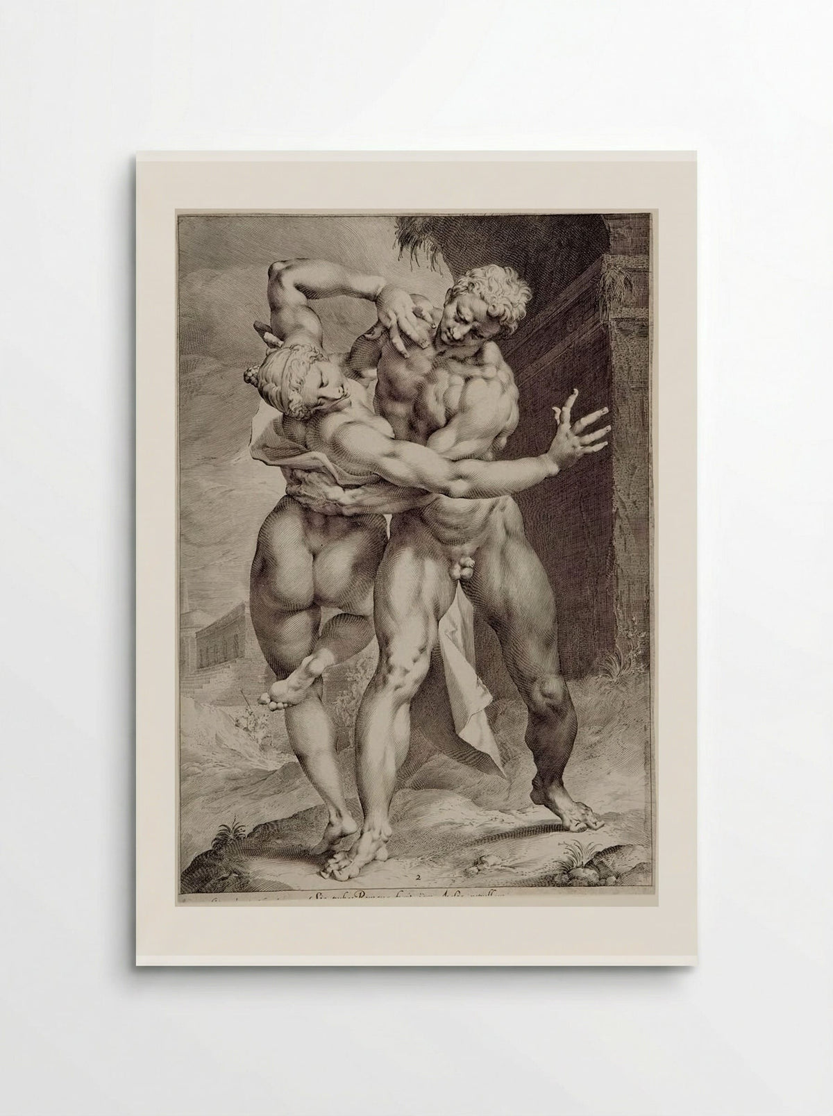 The Rape of a Sabine Woman Seen from the Back, Her Face Visible - Jan Harmensz. Muller - Poster