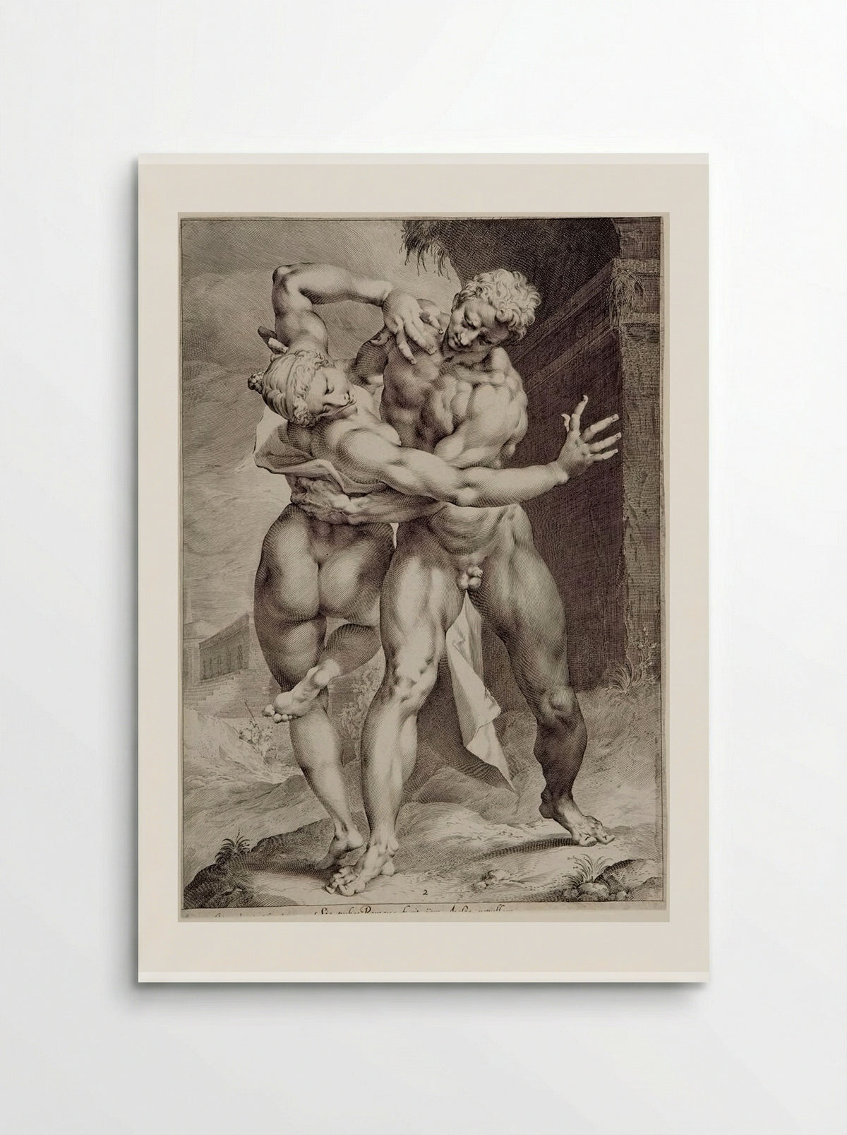 The Rape of a Sabine Woman Seen from the Back, Her Face Visible - Jan Harmensz. Muller - Poster