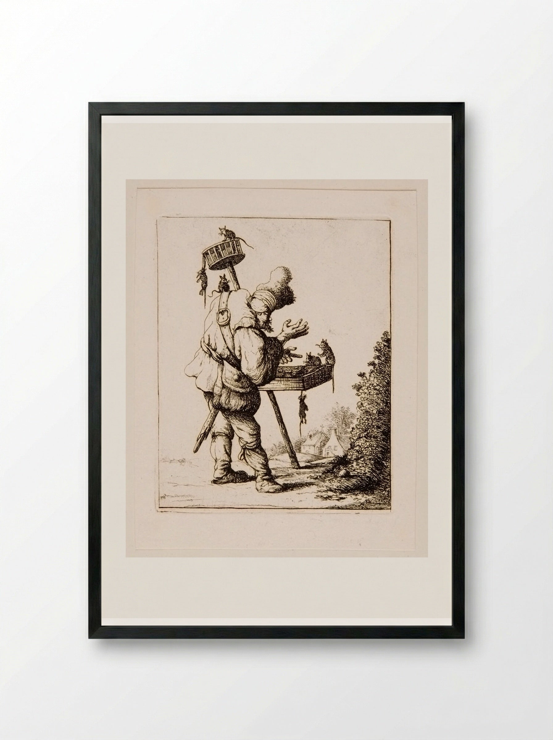The Rat Catcher - David Deuchar - Framed Print Black