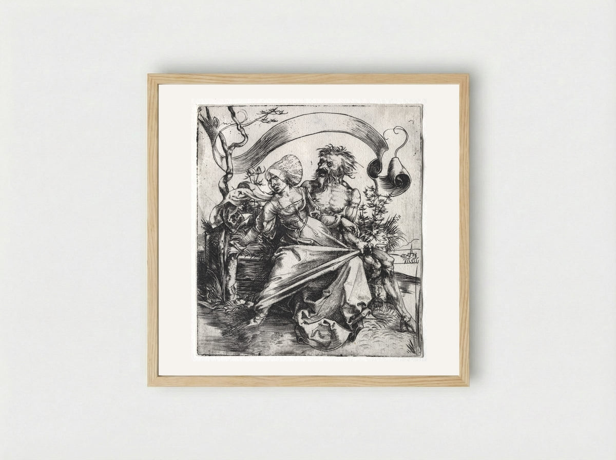 The Ravisher - Albrecht Dürer - Framed Print Wood