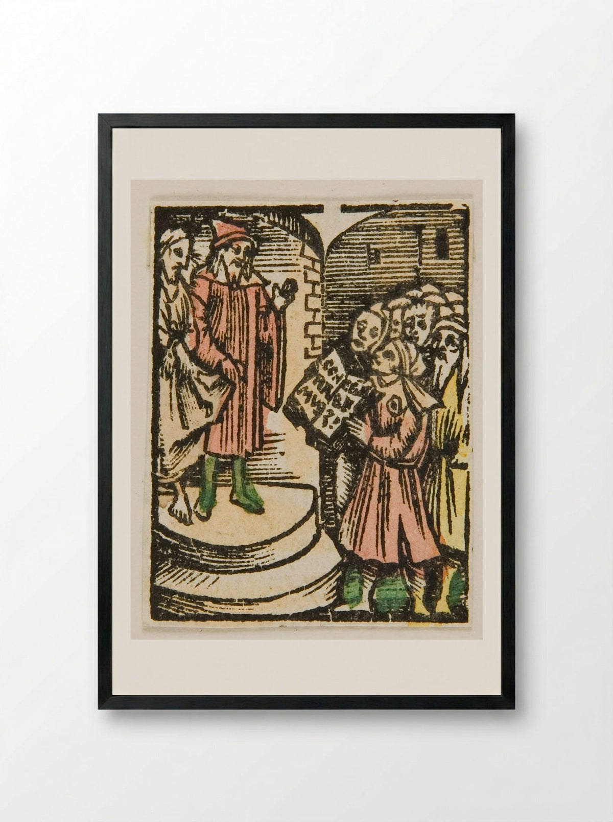 The Reading of the Verdict - Urs Graf - Framed Print Black