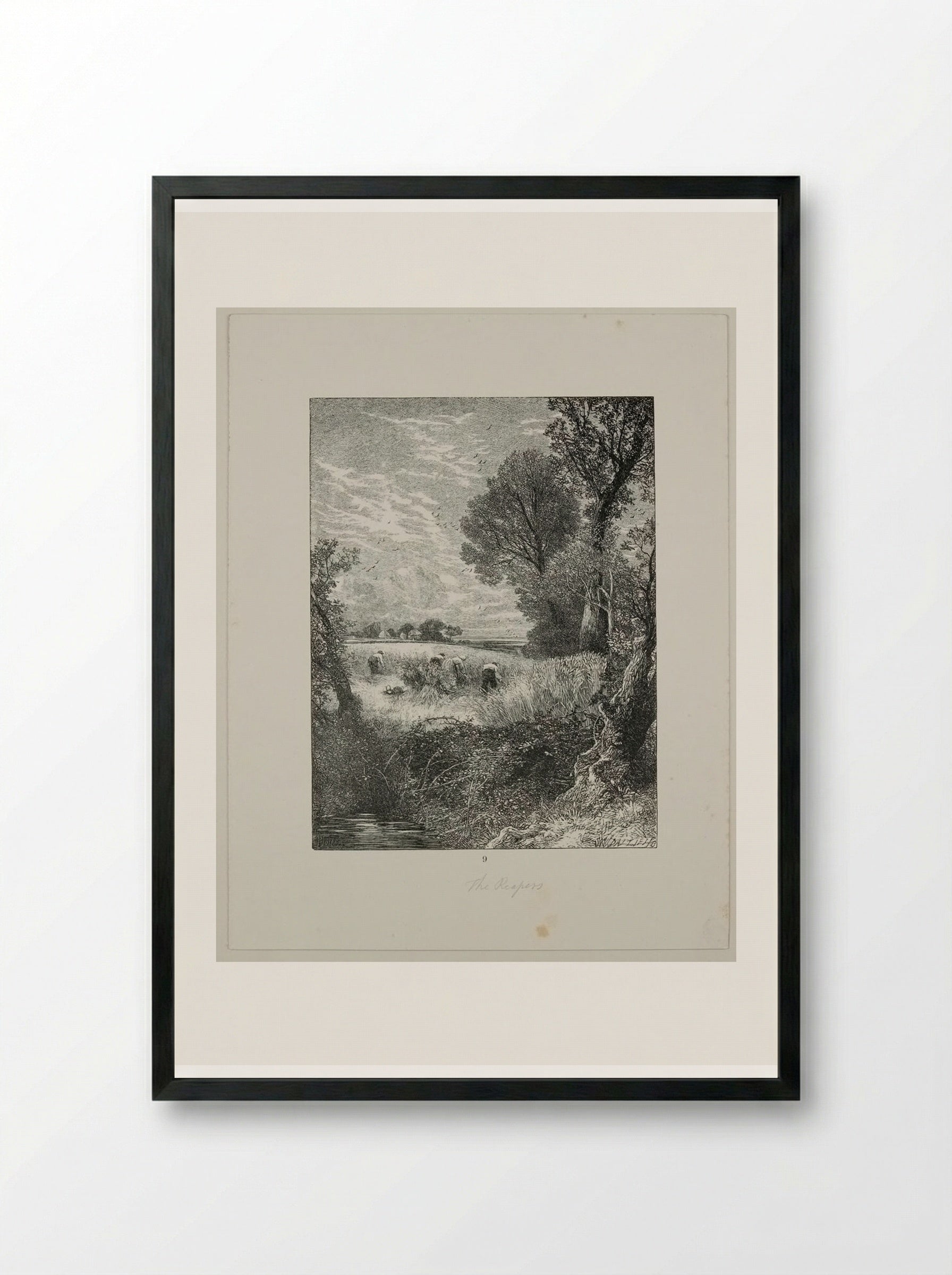 The Reapers - Edward Dalziel - Framed Print Black