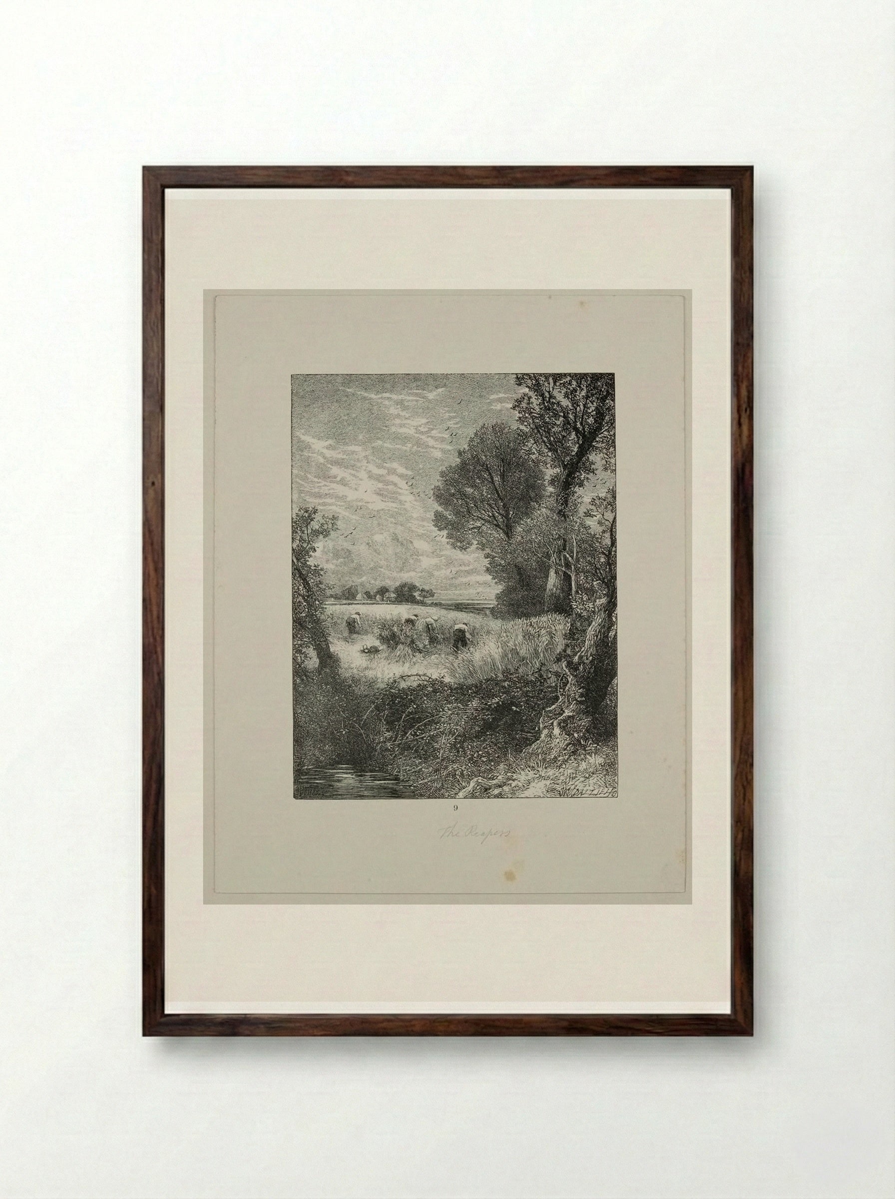 The Reapers - Edward Dalziel - Framed Print Dark Wood