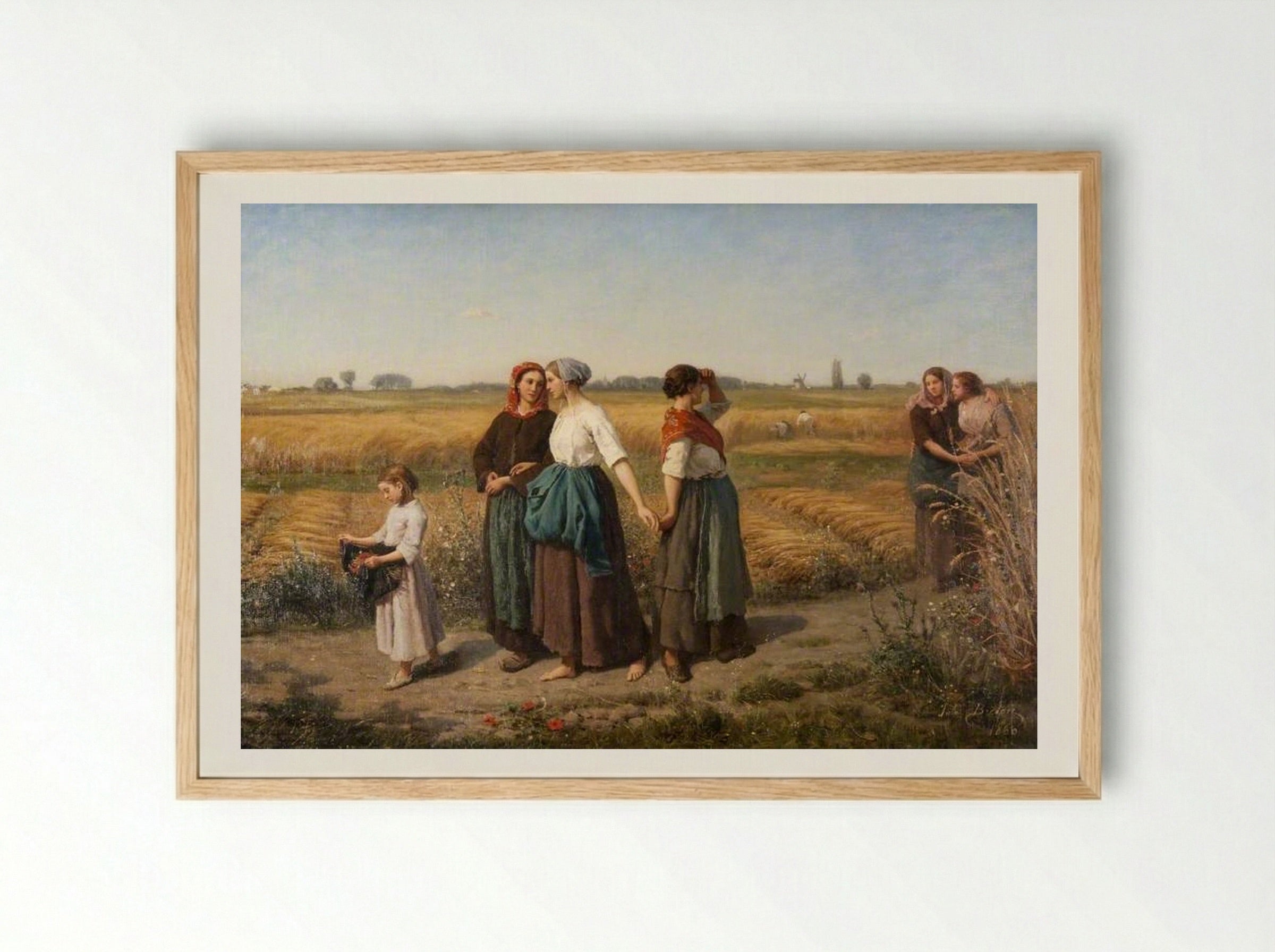 The Reapers - Jules Breton - Framed Print Wood