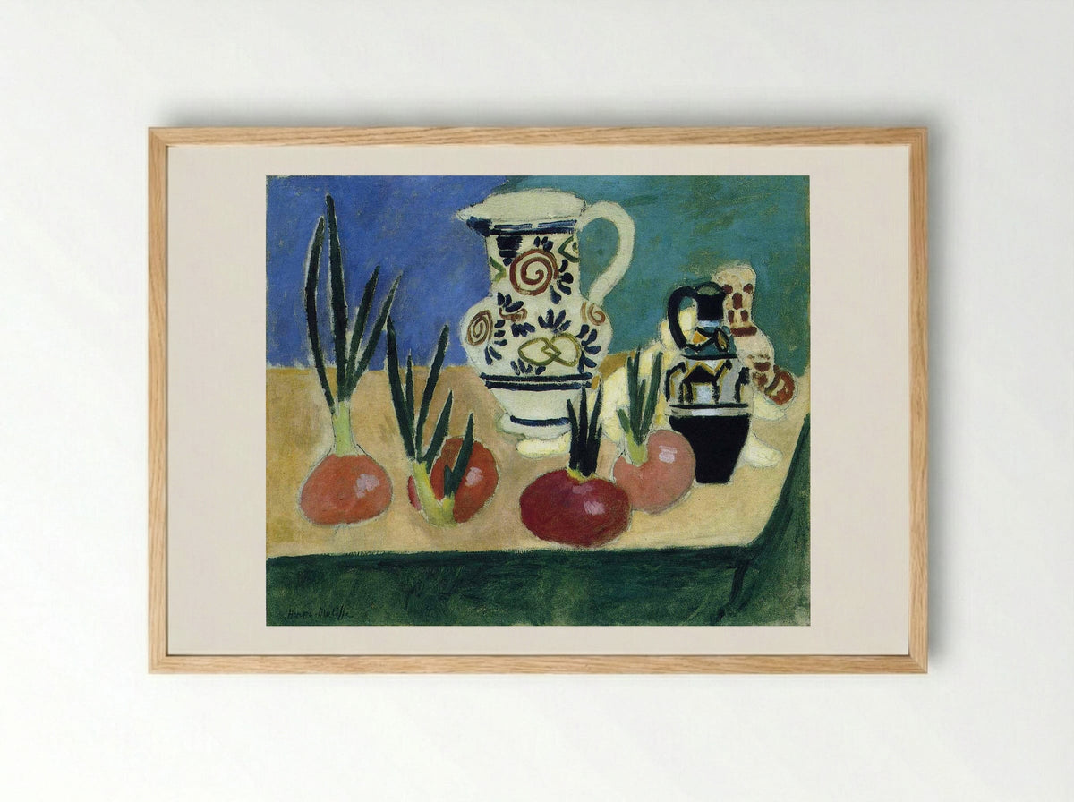 The Red Onions - Henri Matisse - Framed Print Wood