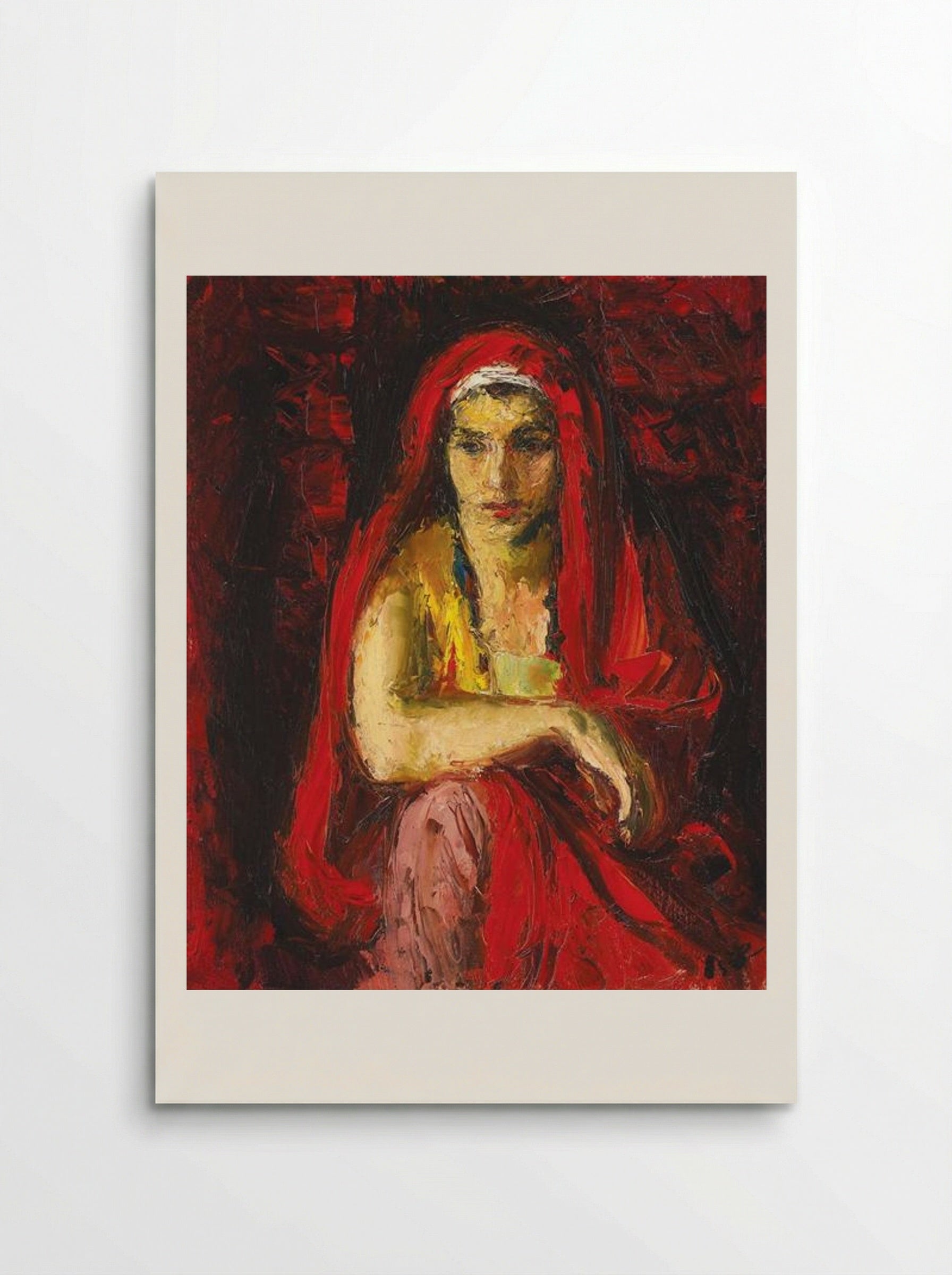 The Red Shawl - Iosif Iser - Poster