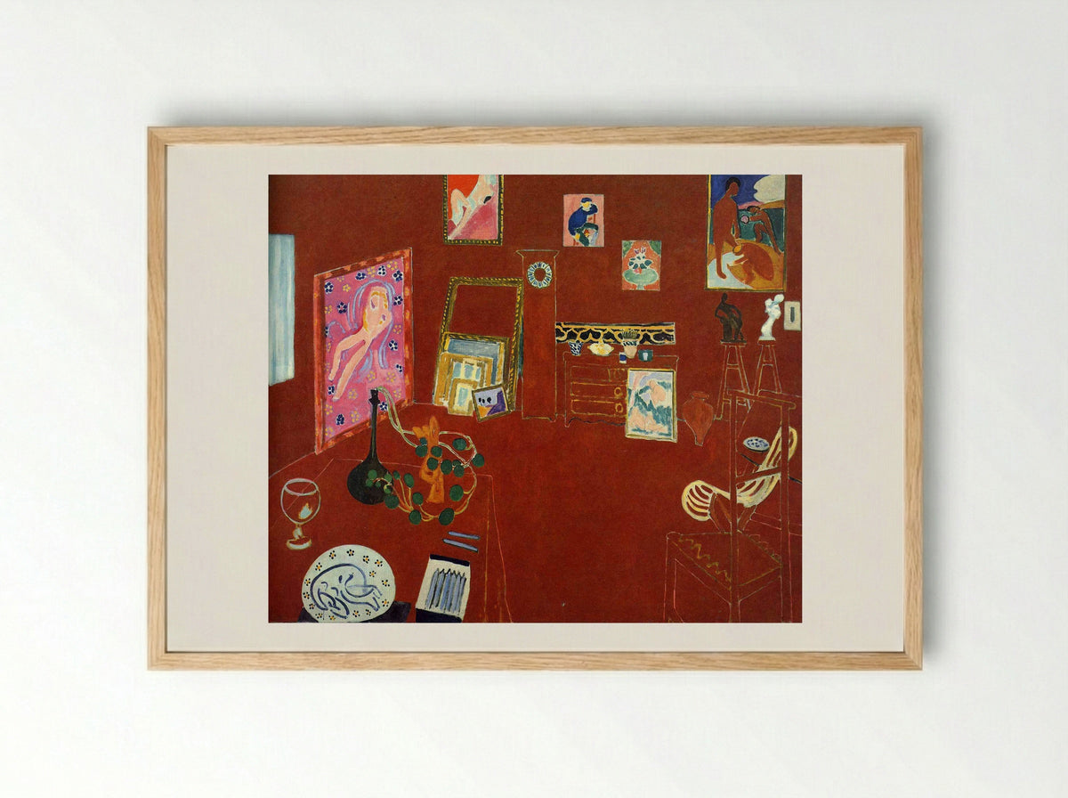 The Red Studio - Henri Matisse - Framed Print Wood