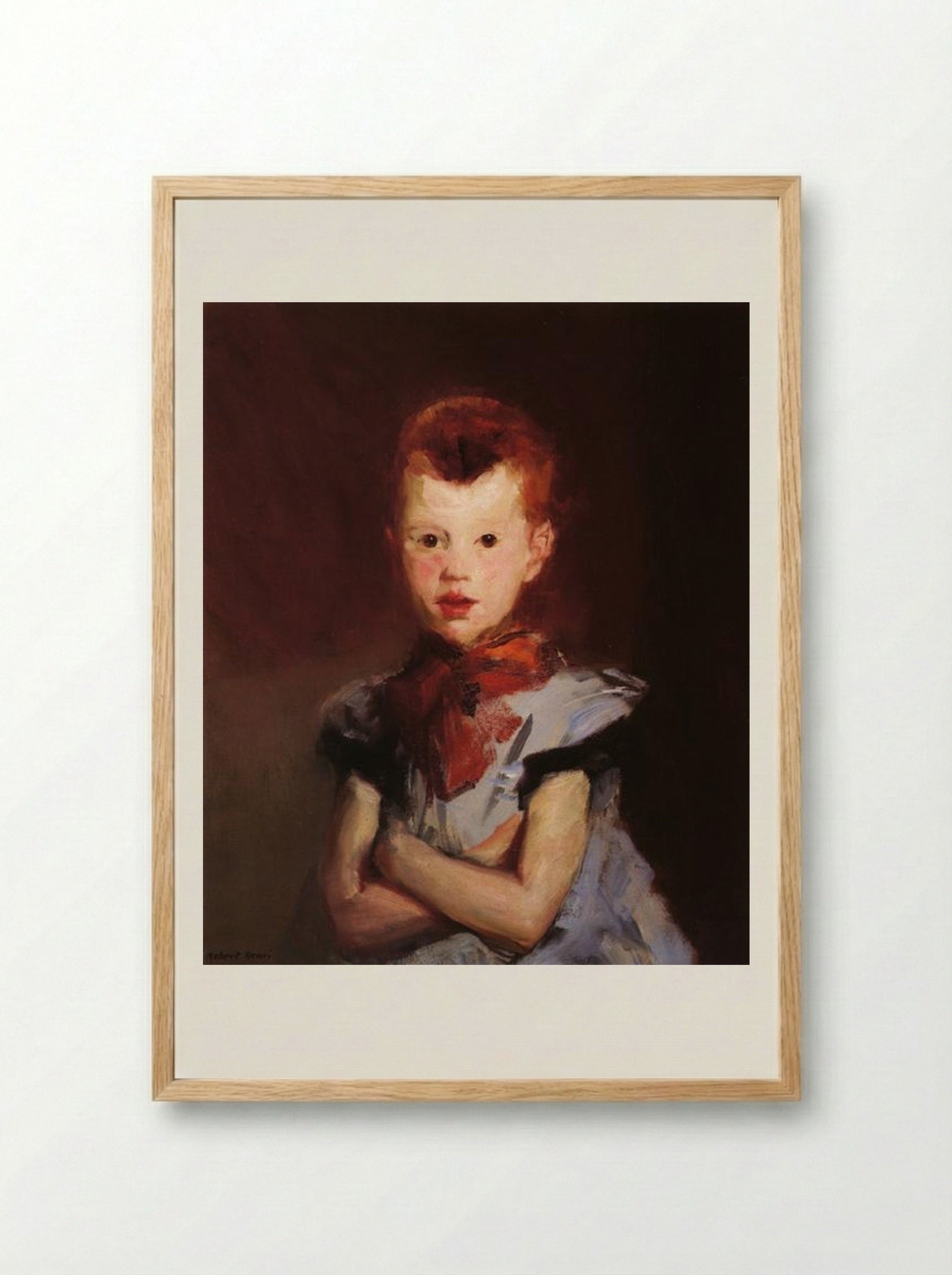 The Red Top - Robert Henri - Framed Print Wood