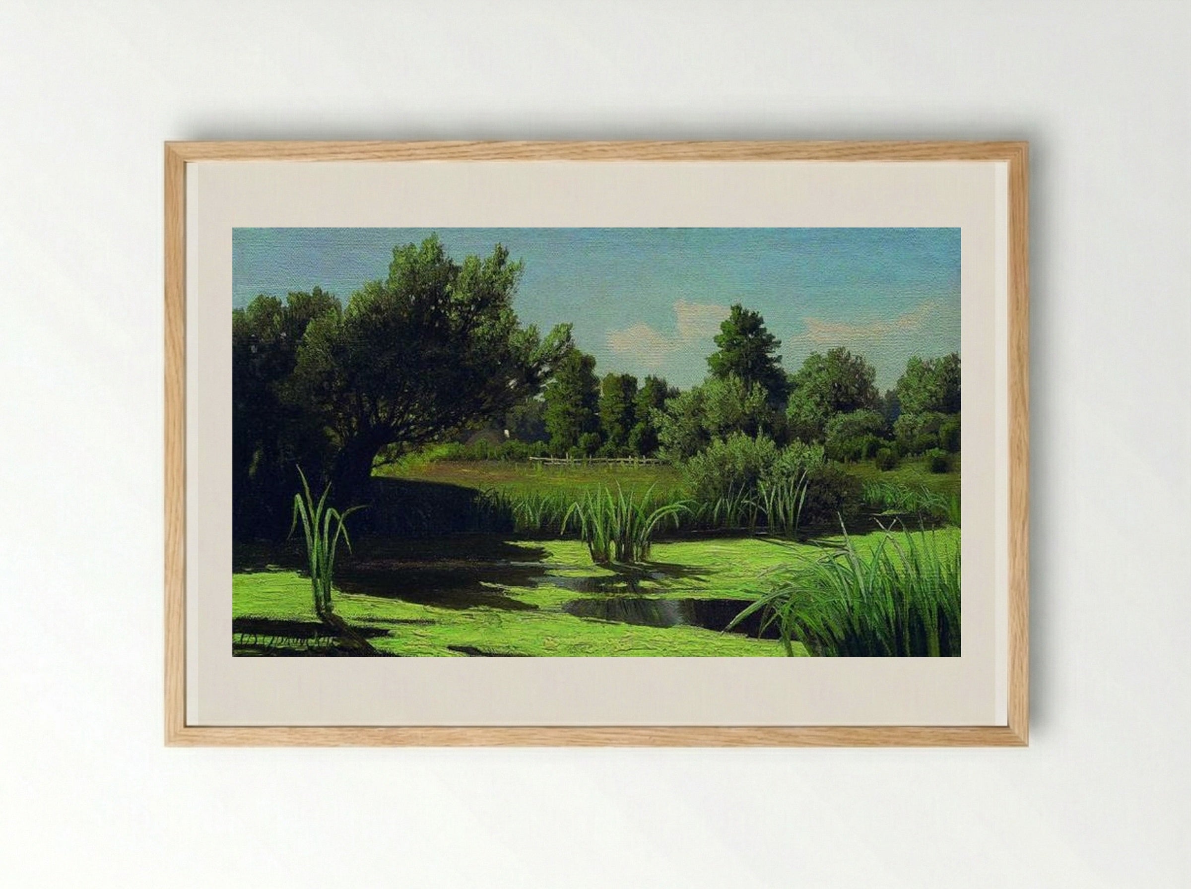 The Reeds in the River - Volodymyr Orlovsky - Framed Print Wood