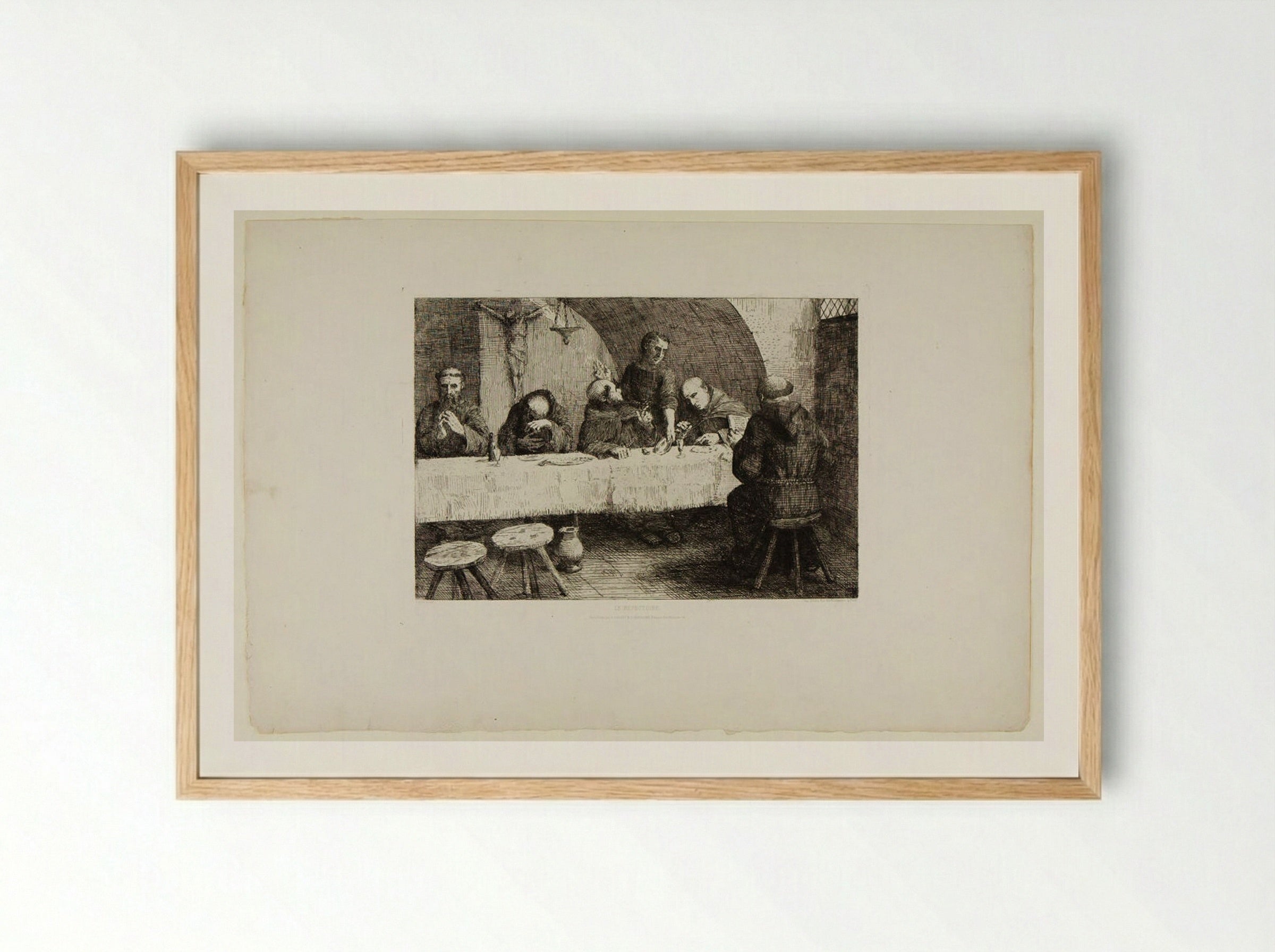 The Refectory - Alphonse Legros - Framed Print Wood