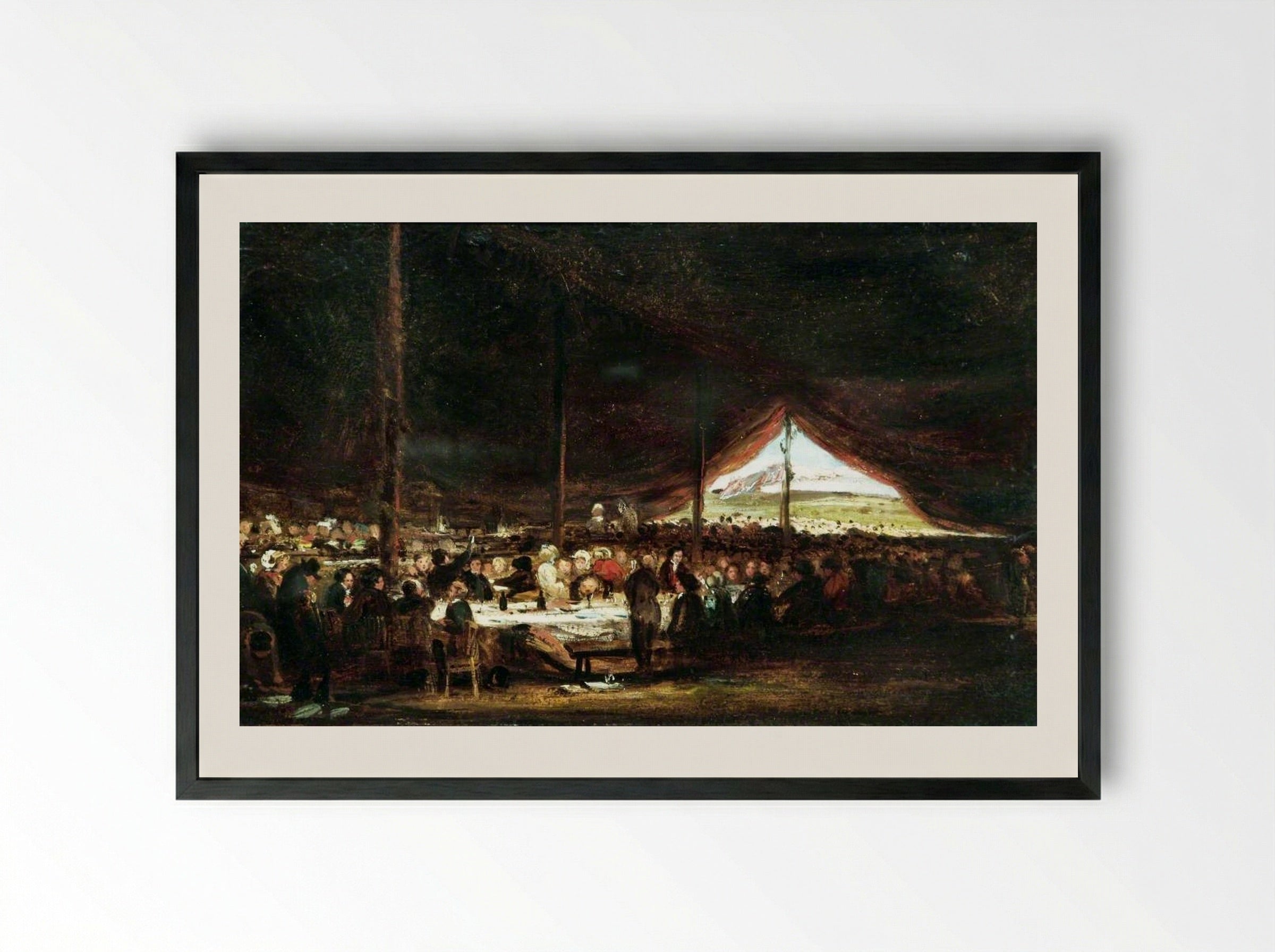 The Reform Club Banquet, Edinburgh - William Collins - Framed Print Black