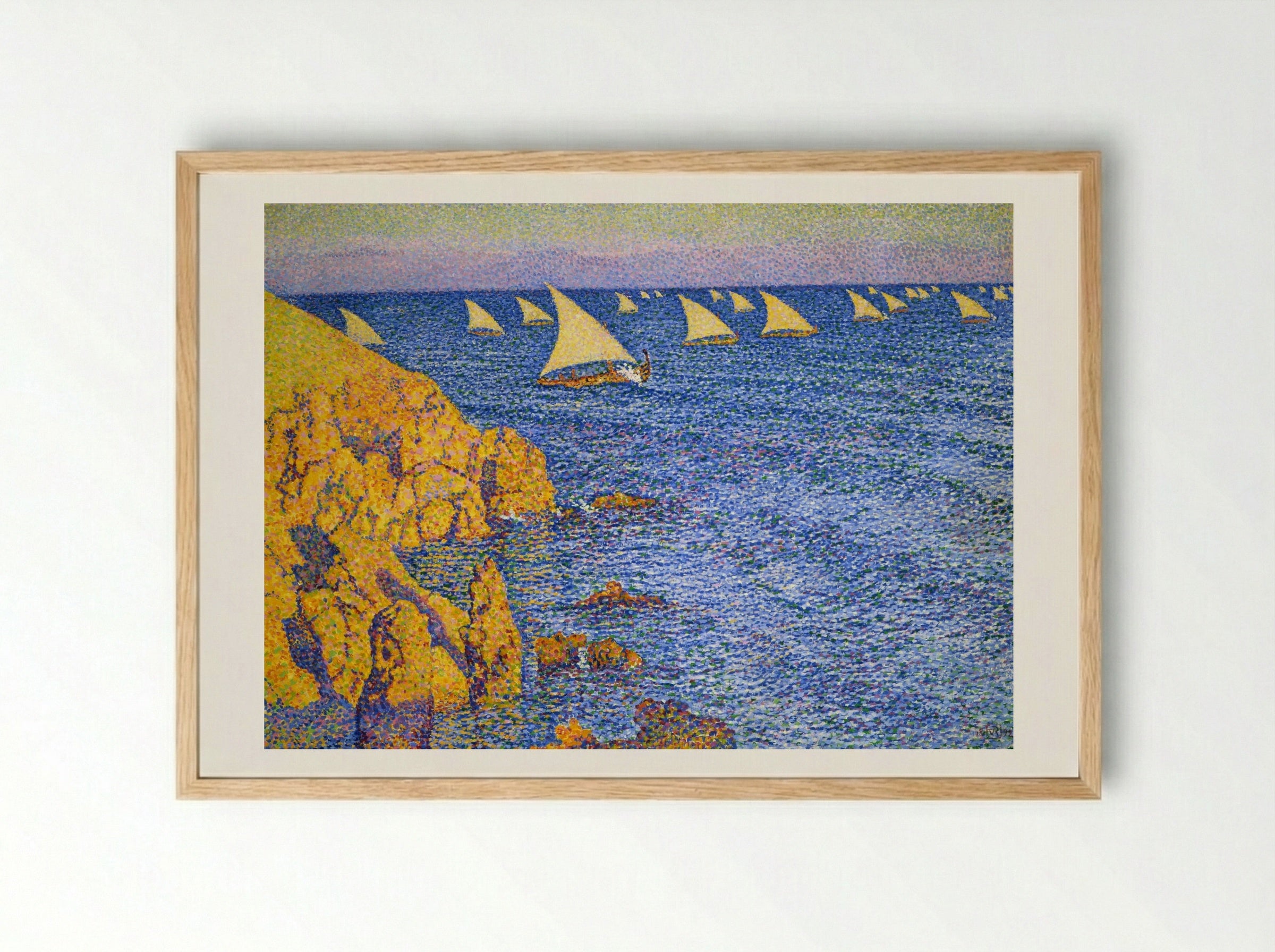 The Regatta - Théo van Rysselberghe - Framed Print Wood