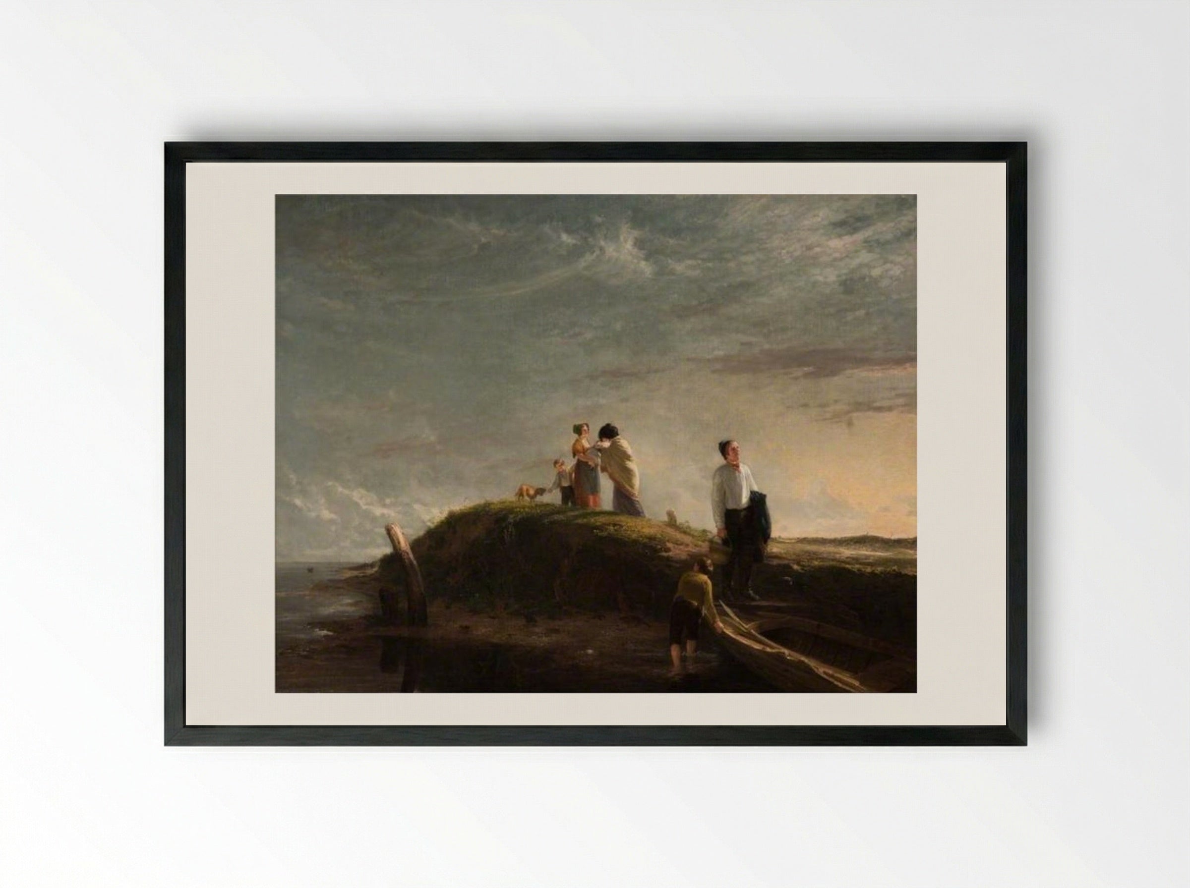 The Reluctant Departure - William Collins - Framed Print Black
