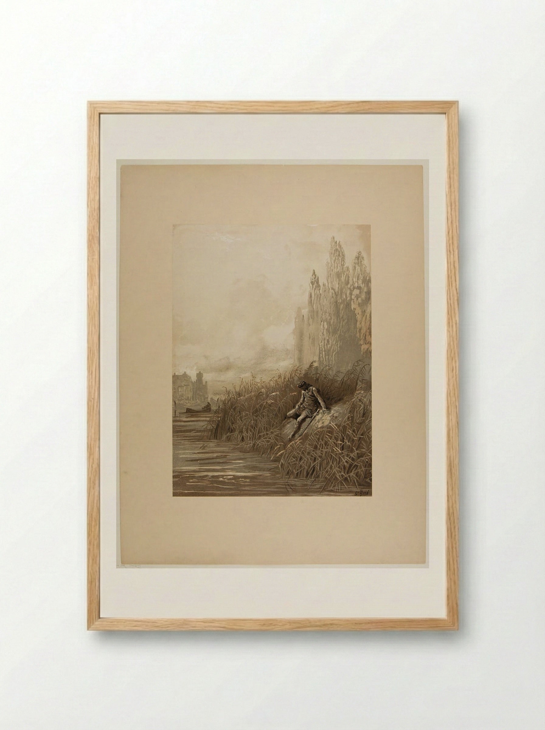 The Remorse of Lancelot - Gustave Doré - Framed Print Wood