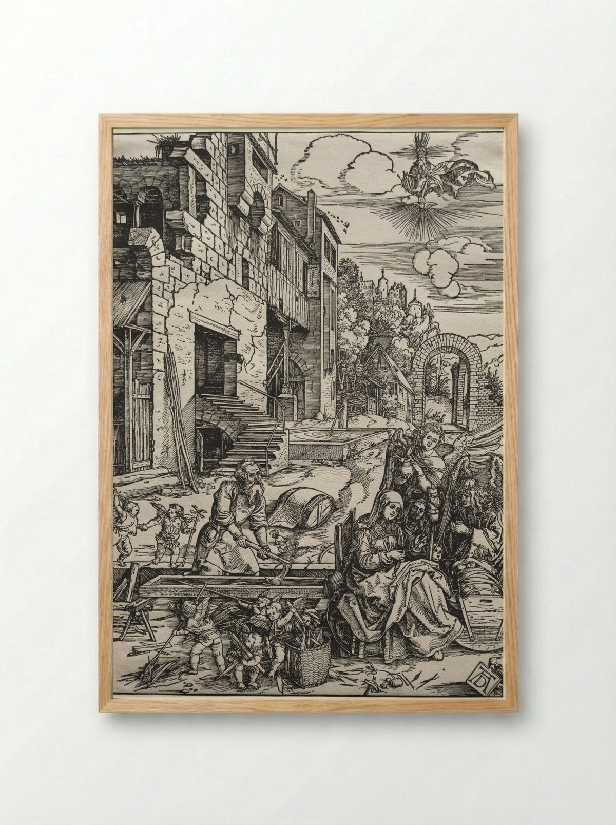 The Repose in Egypt - Albrecht Dürer - Framed Print Wood