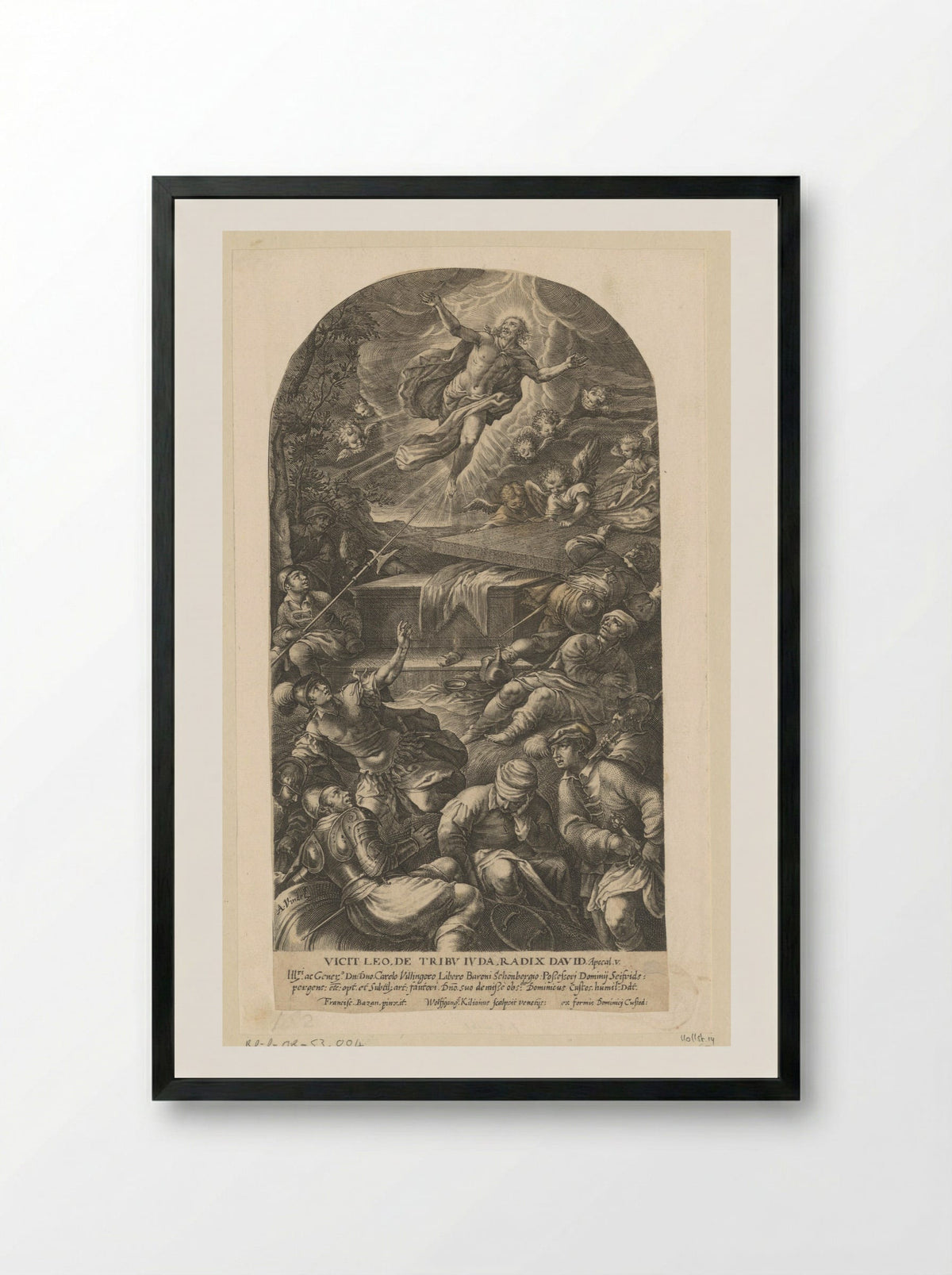 The Resurrection of Christ - Dominicus Custos - Framed Print Black