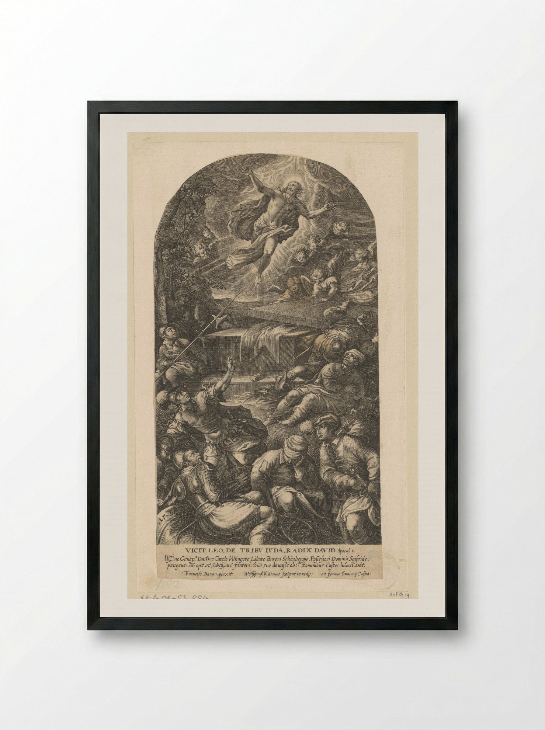 The Resurrection of Christ - Dominicus Custos - Framed Print Black