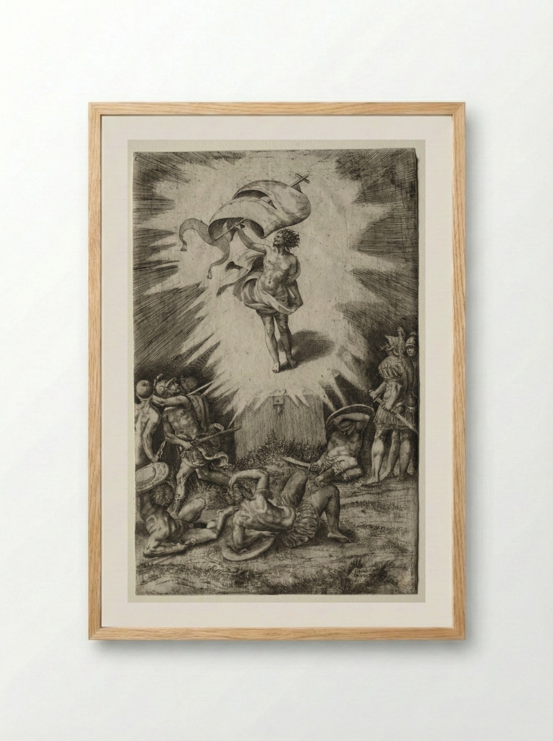 The Resurrection - Giulio Bonasone - Framed Print Wood