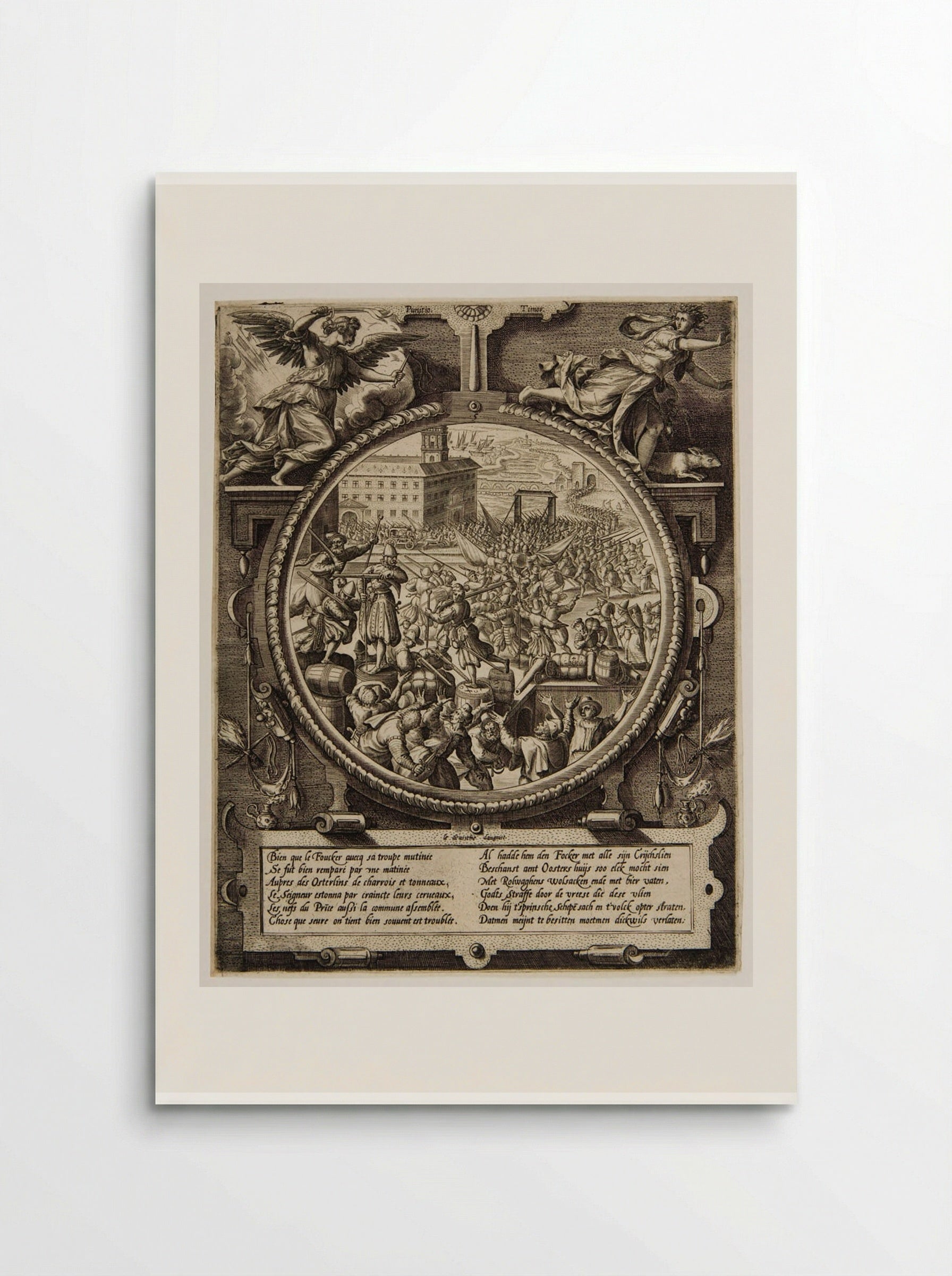 The Retreat of the Germans, 2 VIII 1577 - Johannes Wierix - Poster