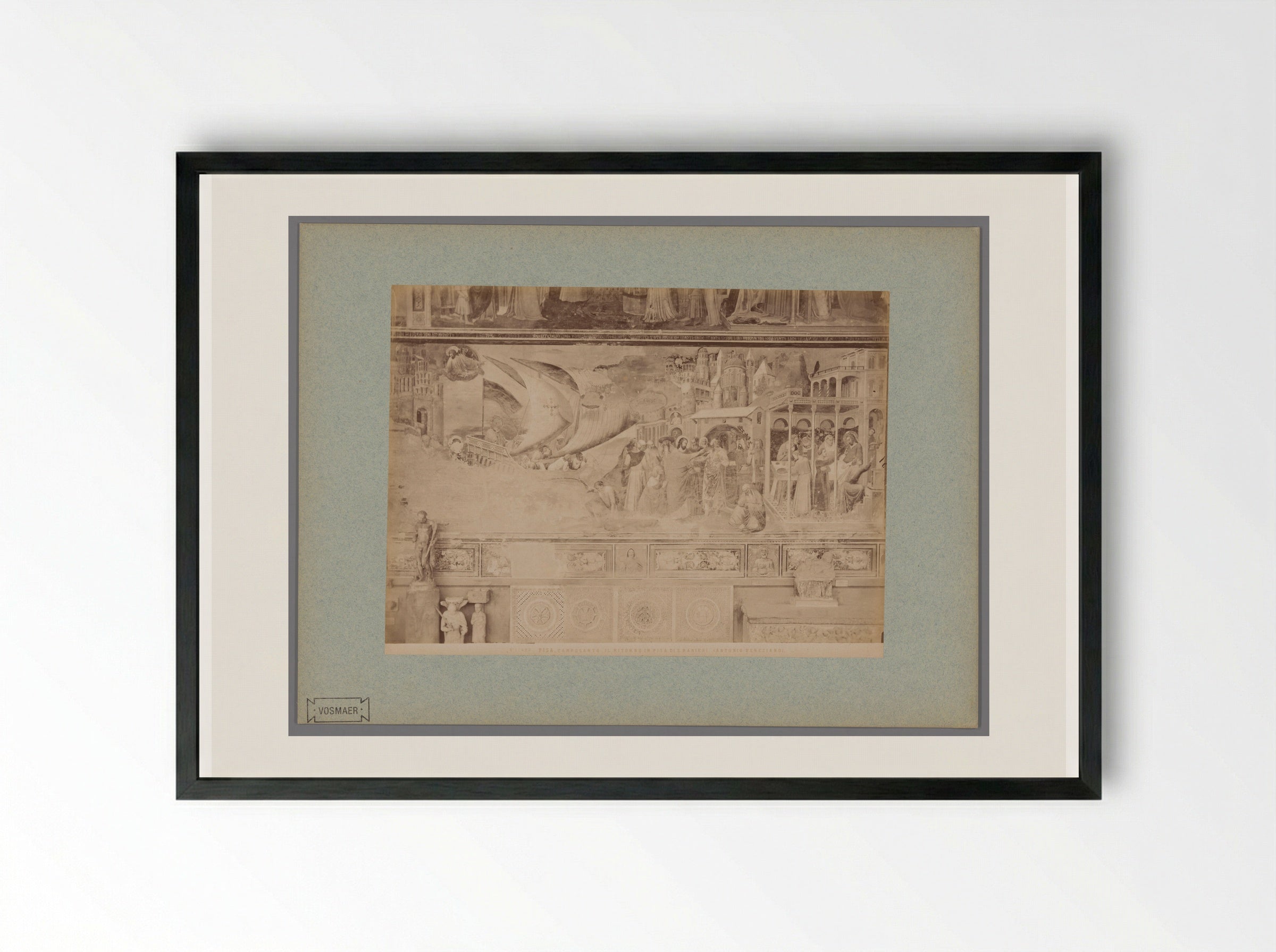 The Return of Saint Ranieri to Pisa - Fratelli Alinari - Framed Print Black