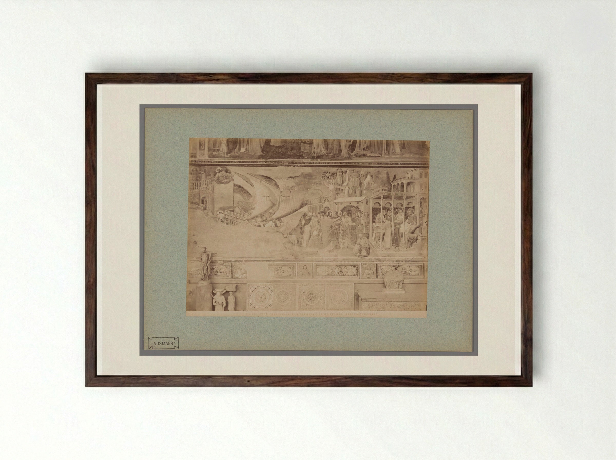 The Return of Saint Ranieri to Pisa - Fratelli Alinari - Framed Print Dark Wood