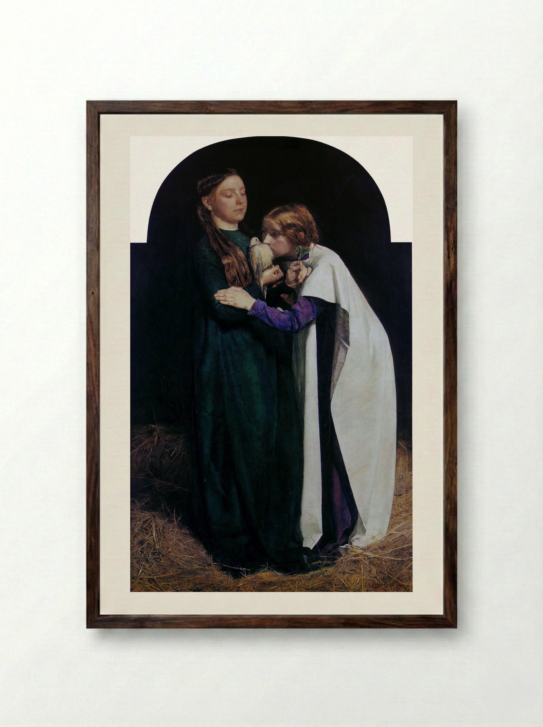 The Return of the Dove to the Ark - John Everett Millais - Framed Print Dark Wood