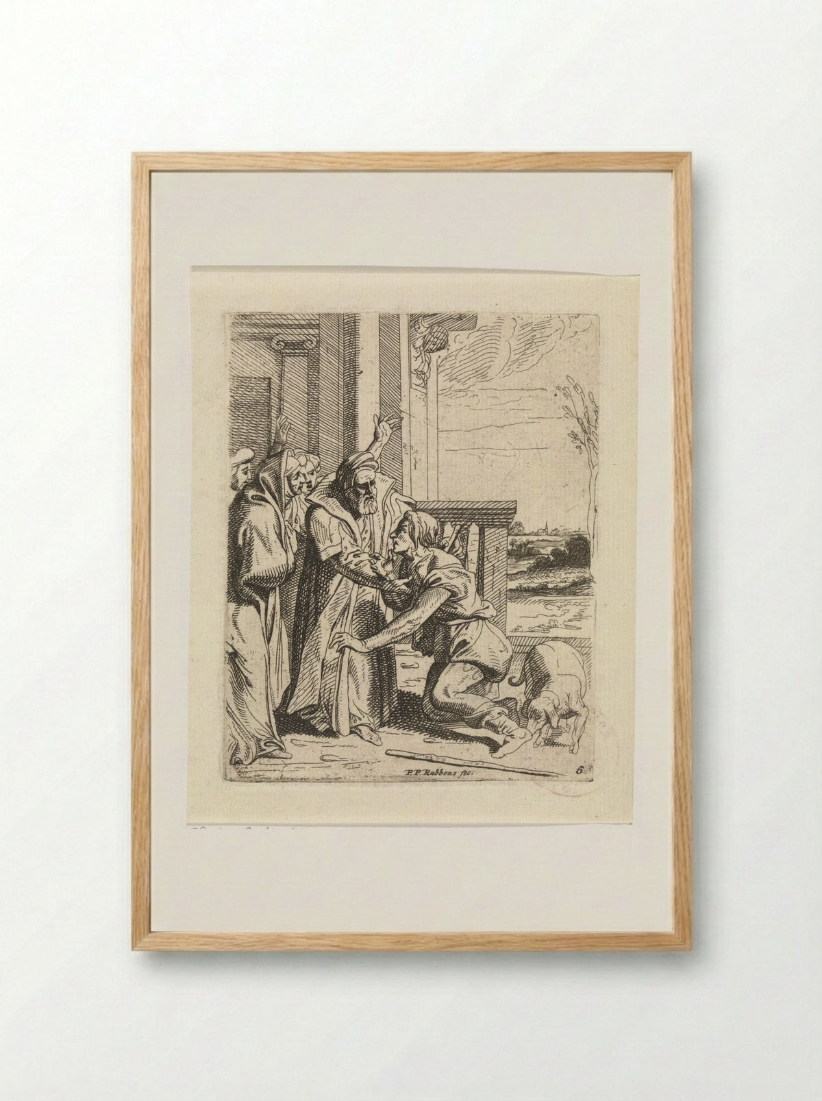 The Return of the Prodigal Son - Peter Paul Rubens - Framed Print Wood