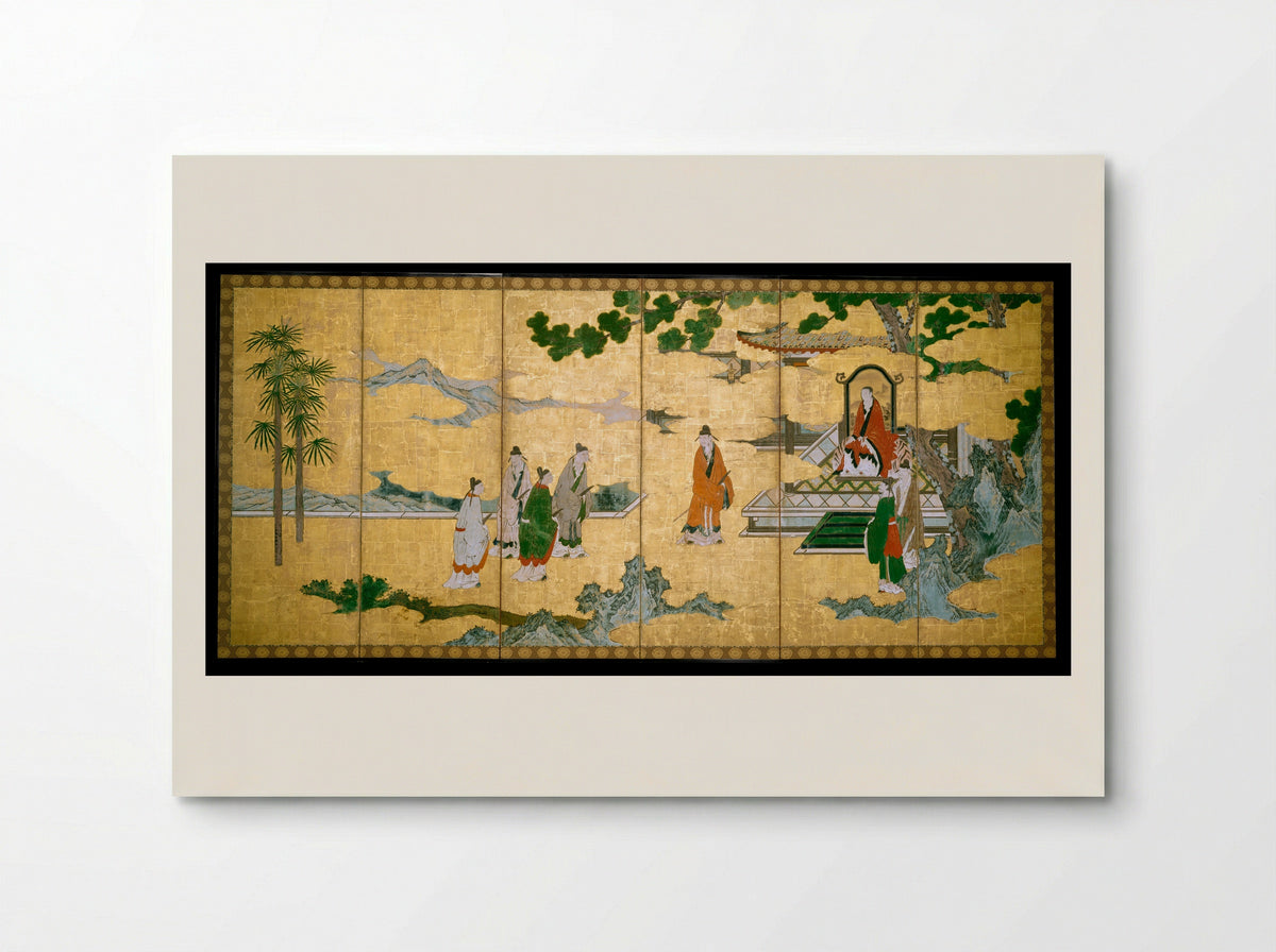 The Return to Court of the Four Graybeards of Mount Shang - Kano Mitsunobu - Poster