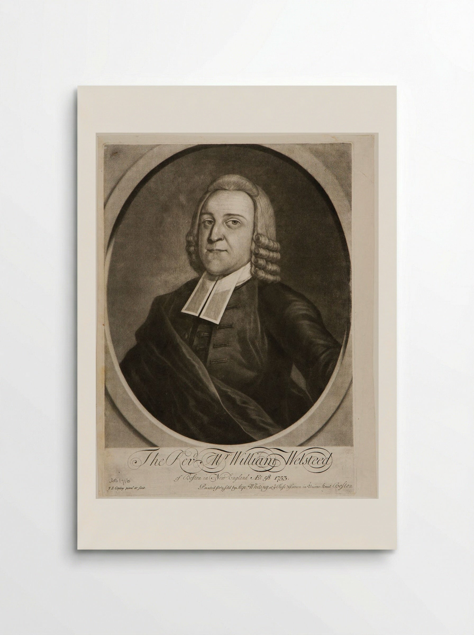 The Reverend William Welsteed - John Singleton Copley - Poster