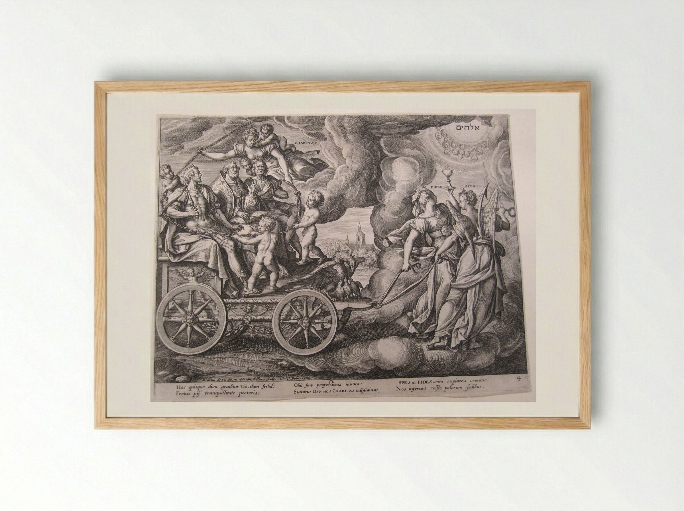 The Reward for Fulfilling the Tasks - Adriaen Collaert - Framed Print Wood