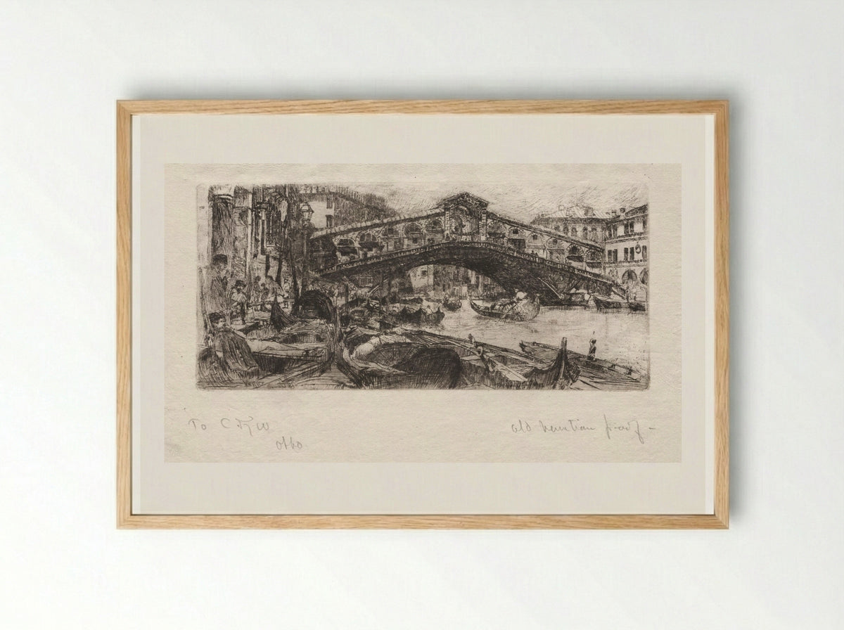 The Rialto, Venice - Otto H. Bacher - Framed Print Wood