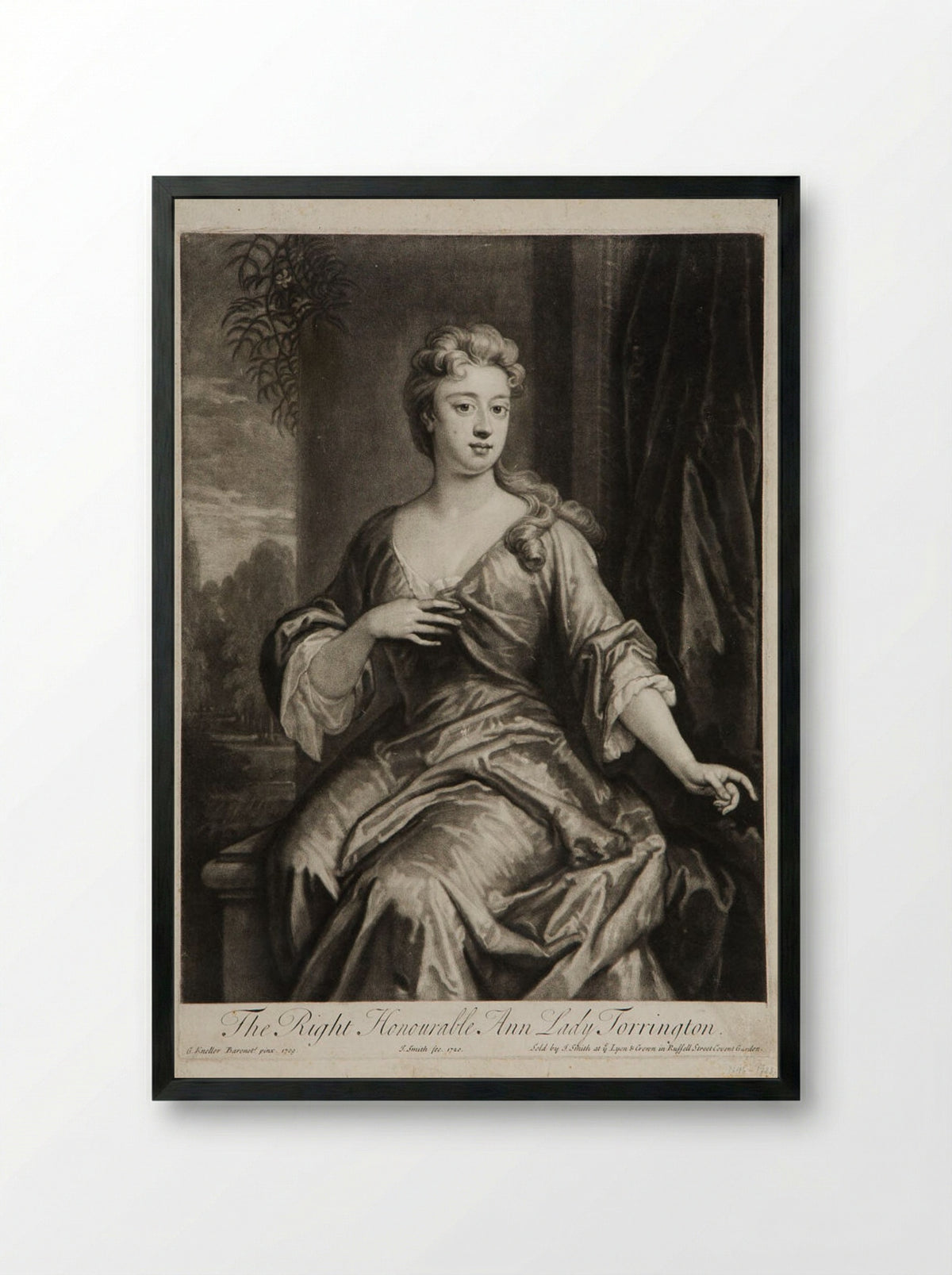 The Right Honourable Ann, Lady Torrington - John Smith - Framed Print Black