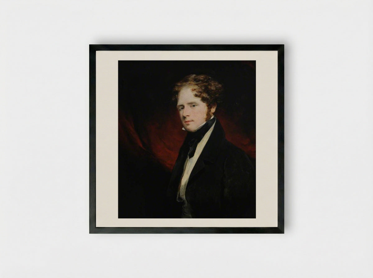 The Right Honourable William Saunders Sebright Lascelles - John Jackson - Framed Print Black