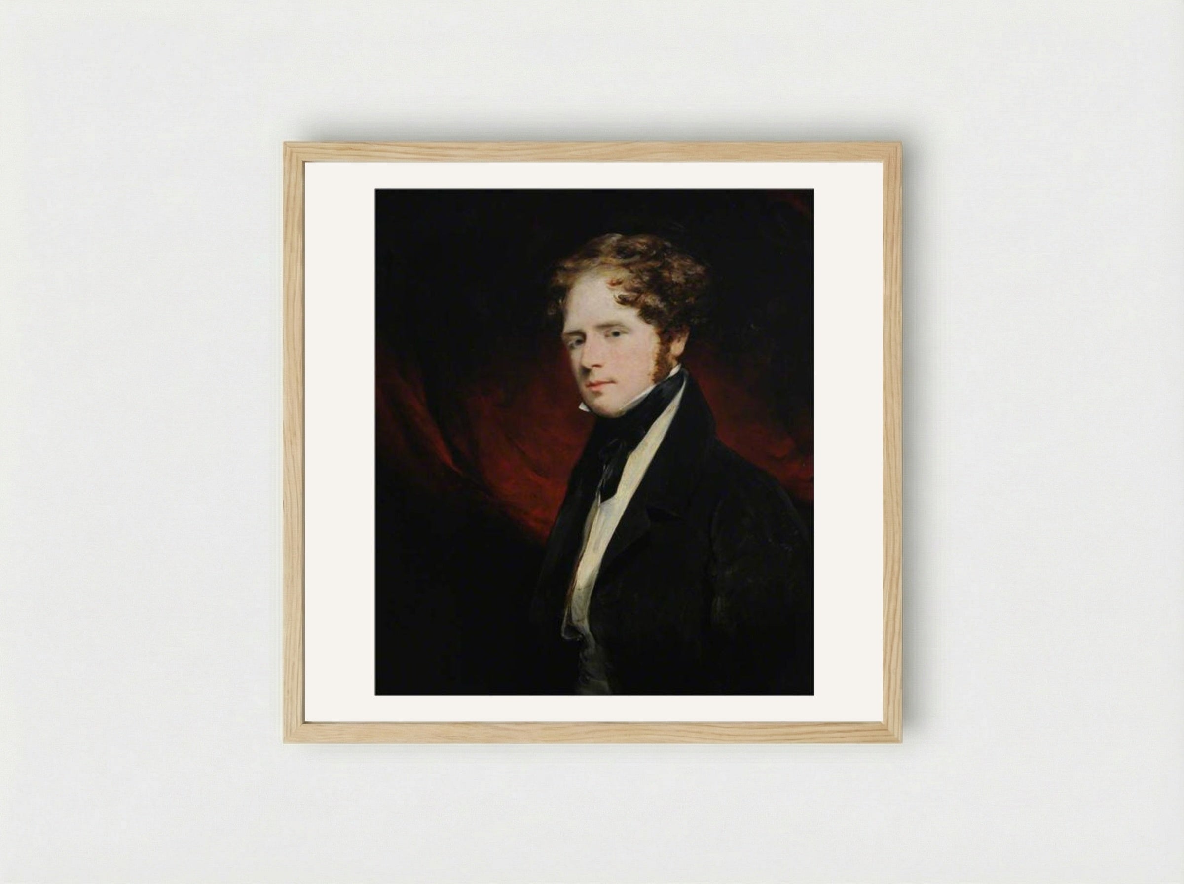 The Right Honourable William Saunders Sebright Lascelles - John Jackson - Framed Print Wood