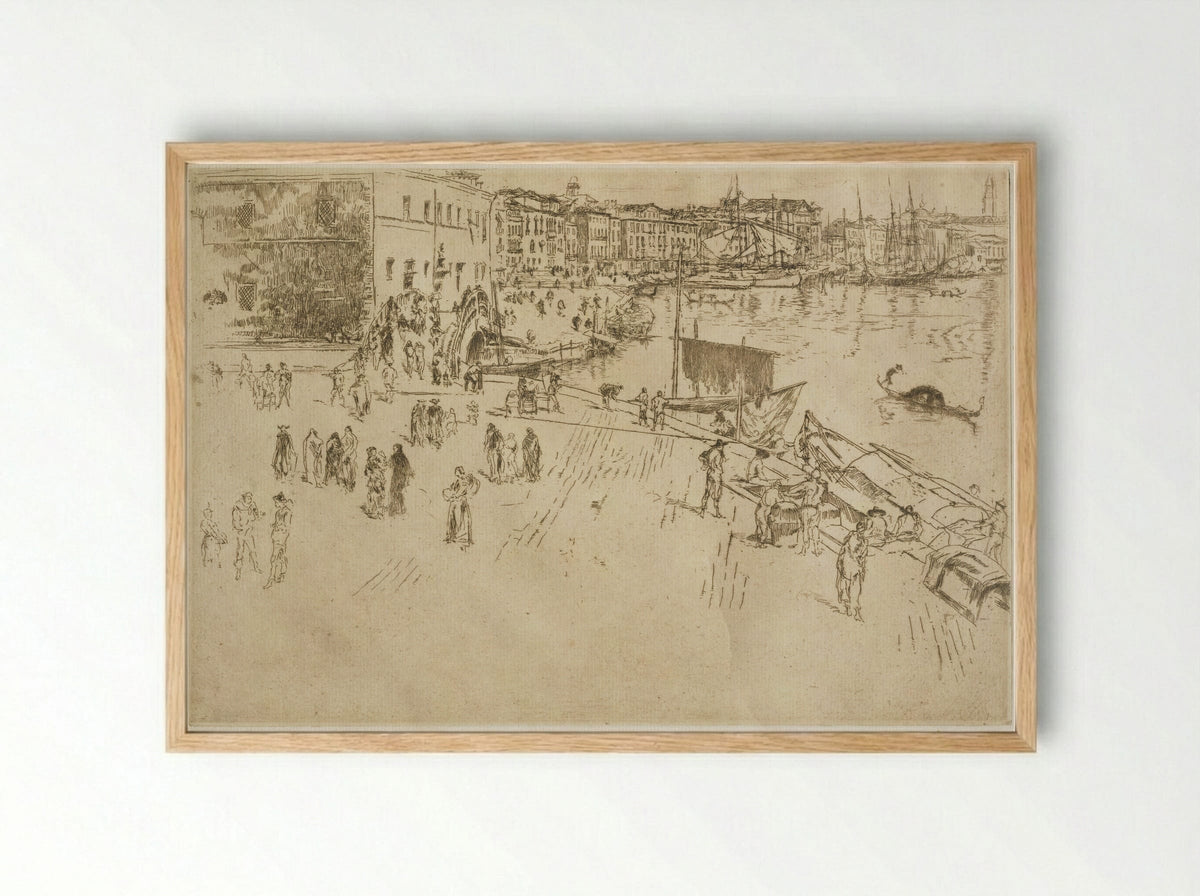 The Riva, No. 1 - James McNeill Whistler - Framed Print Wood