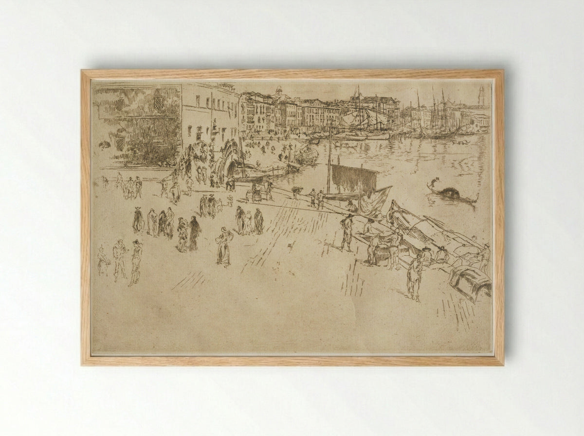 The Riva, No. 1 - James McNeill Whistler - Framed Print Wood