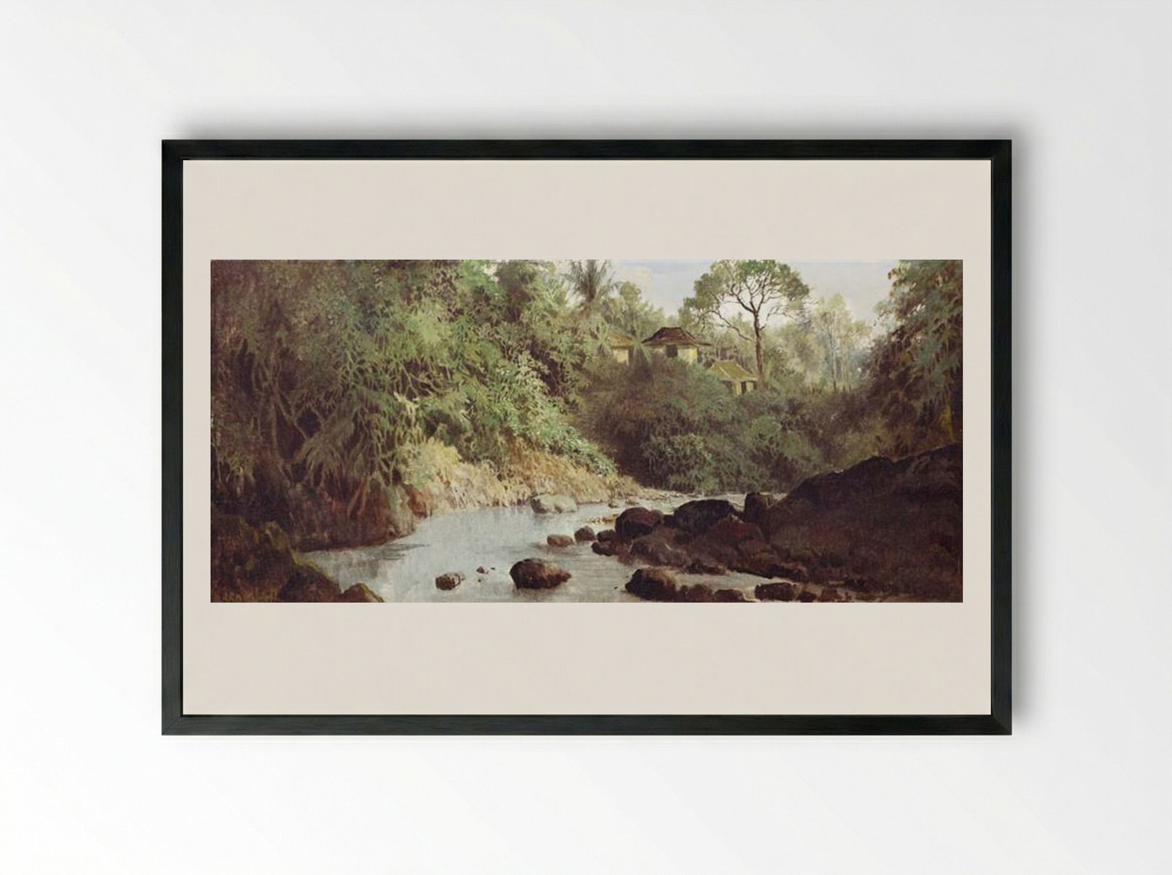 The River - Abdullah Suriosubroto - Framed Print Black