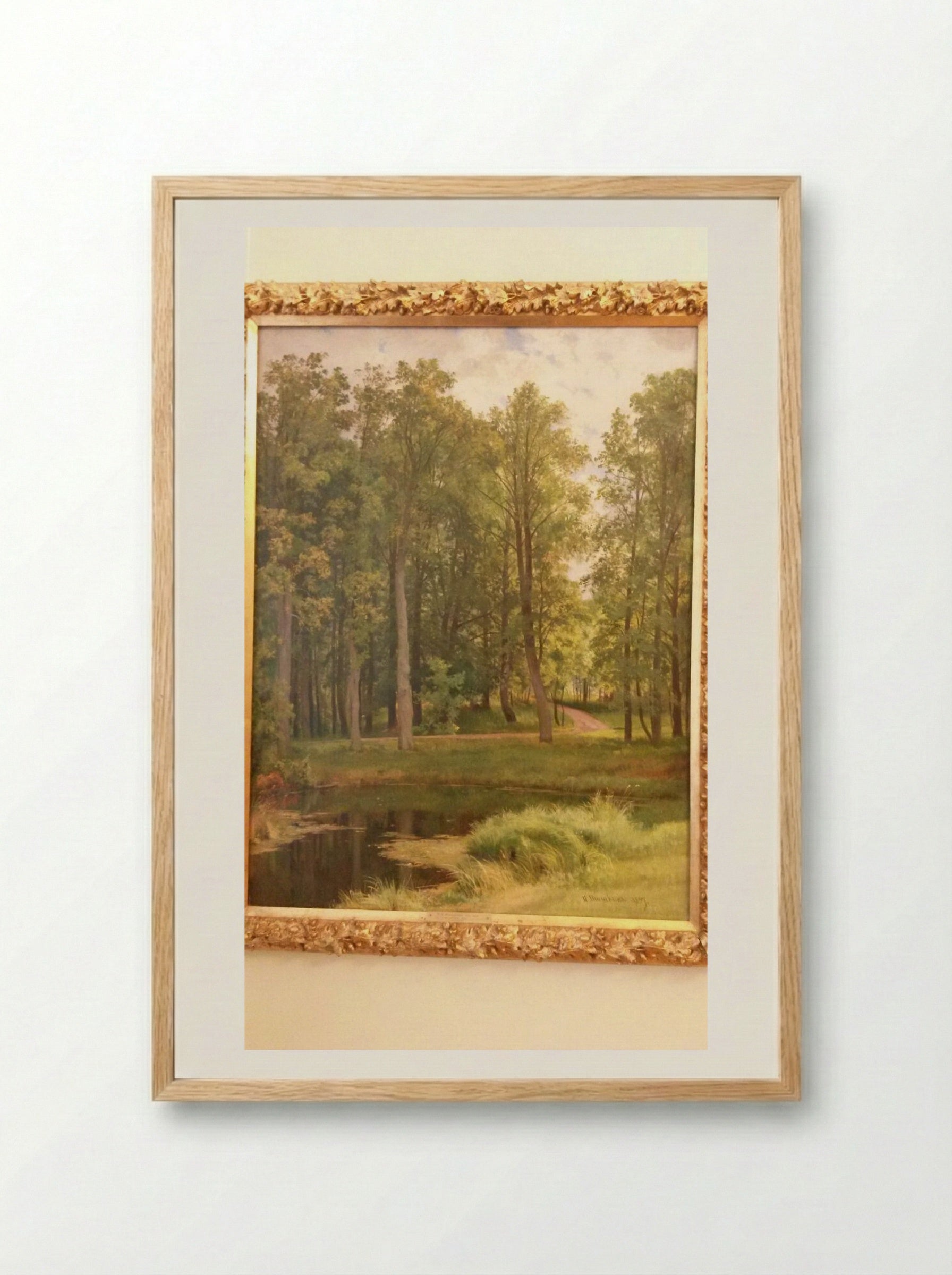The Road in the Forest - Ivan Shishkin - Framed Print Wood