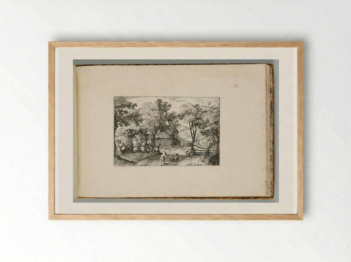 The Road towards Heemstede - Claes Jansz. Visscher - Framed Print Wood